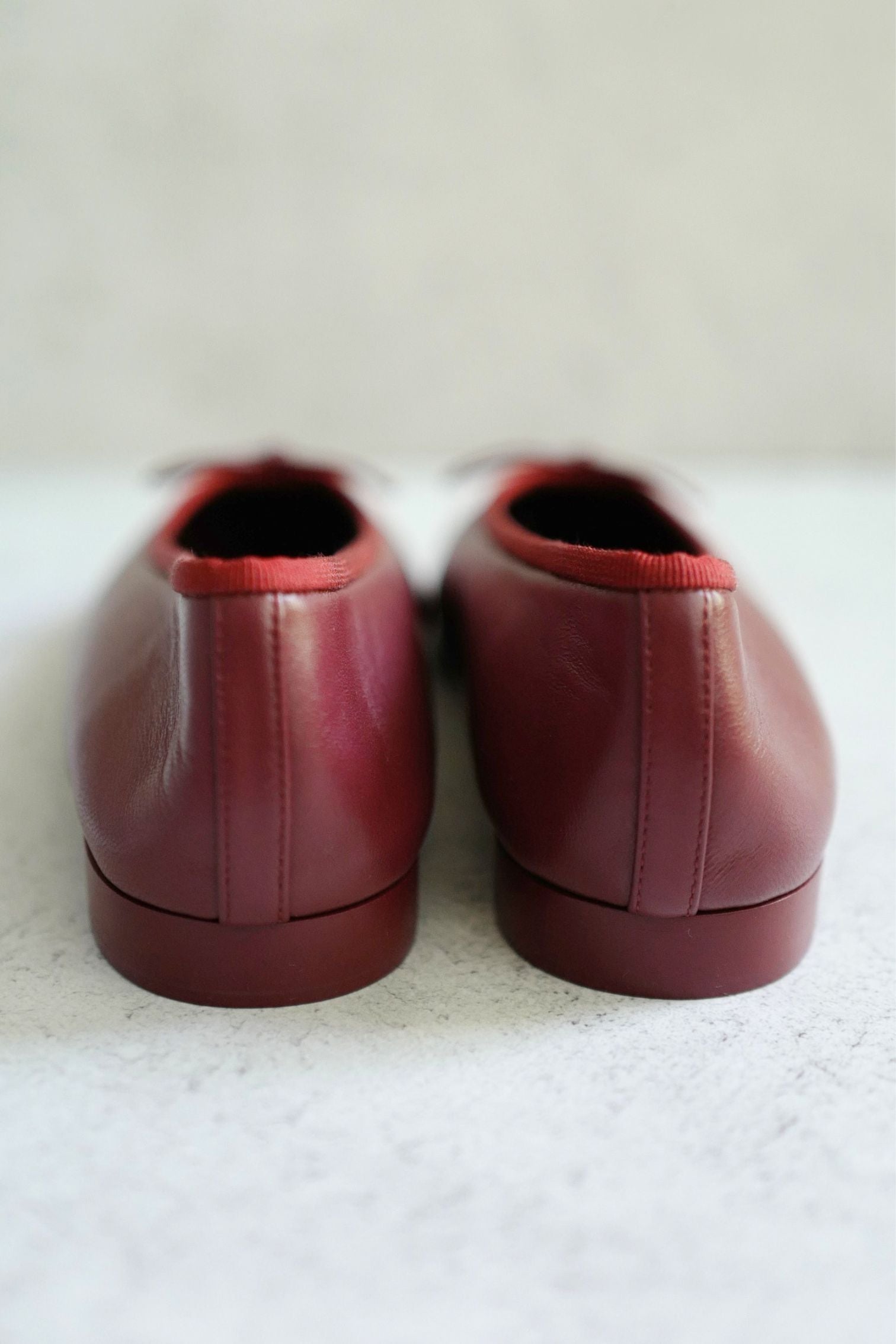 Chanel 26S Matthieu Blazy's Ballet Flats Burgundy Pink Lambskin Size 36C