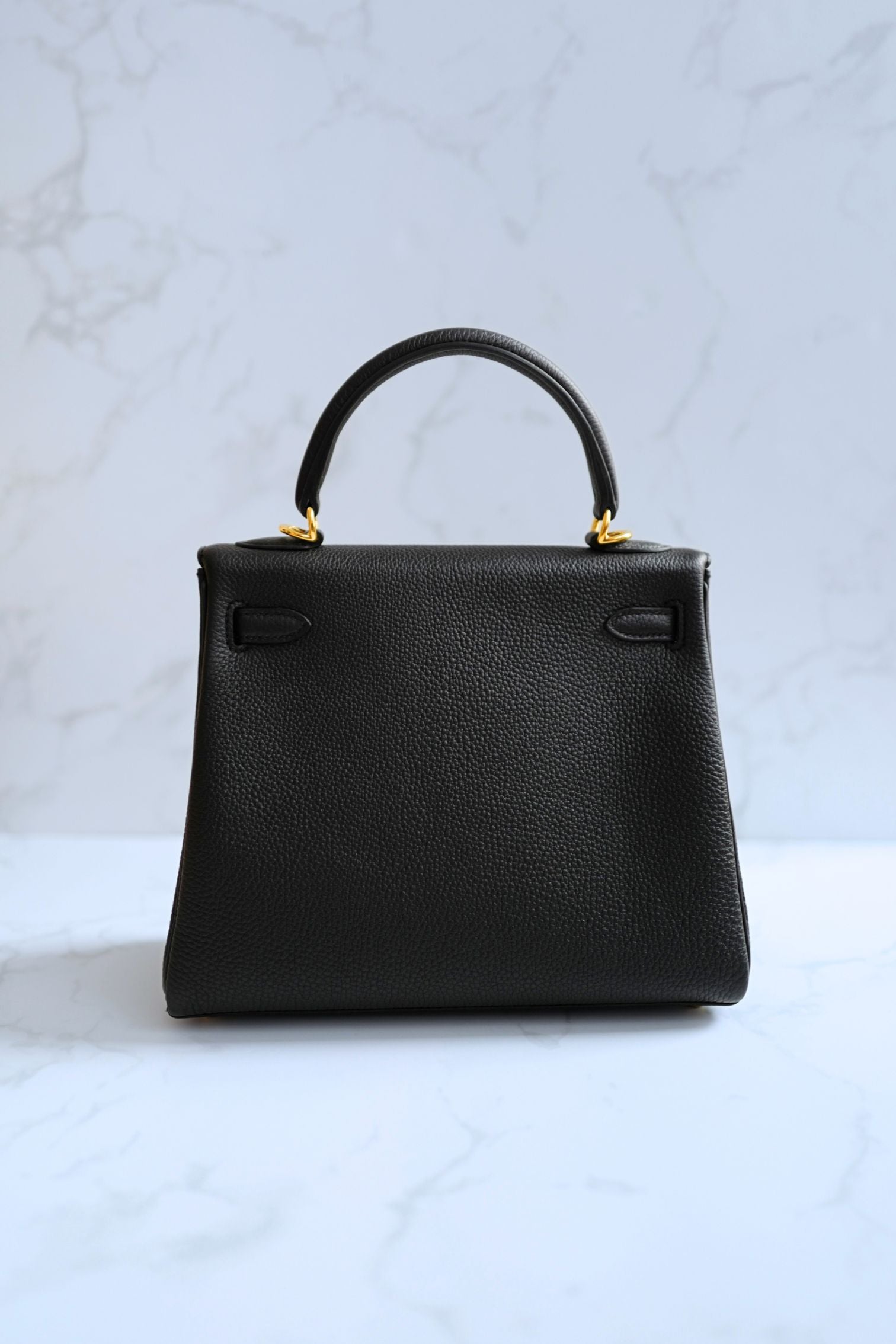 Hermès Kelly 25 Retourne Black Togo Leather Gold Hardware 2025