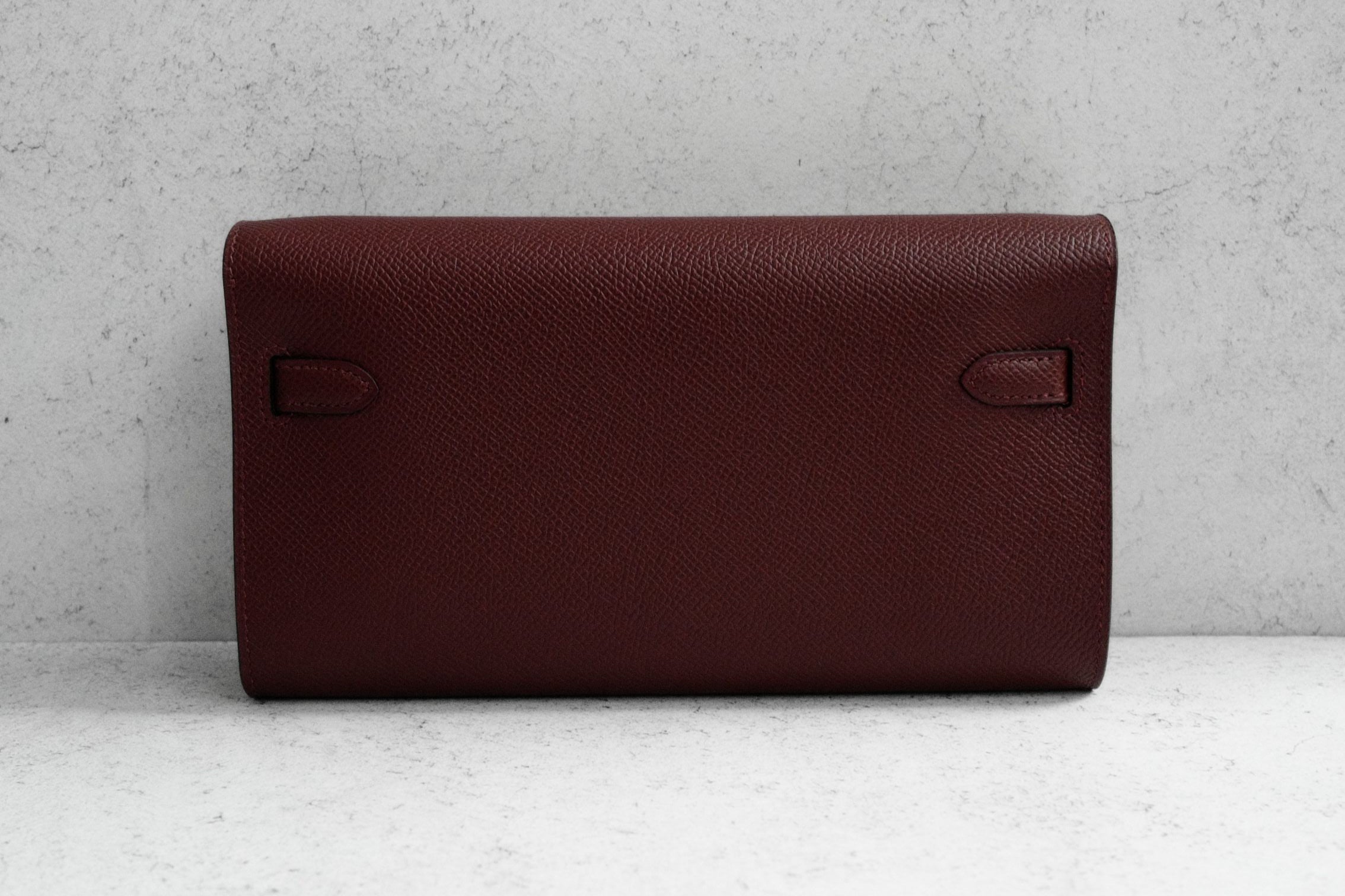 Hermès Kelly Classique To Go Wallet Rouge H Epsom Calfskin GHW G Stamp