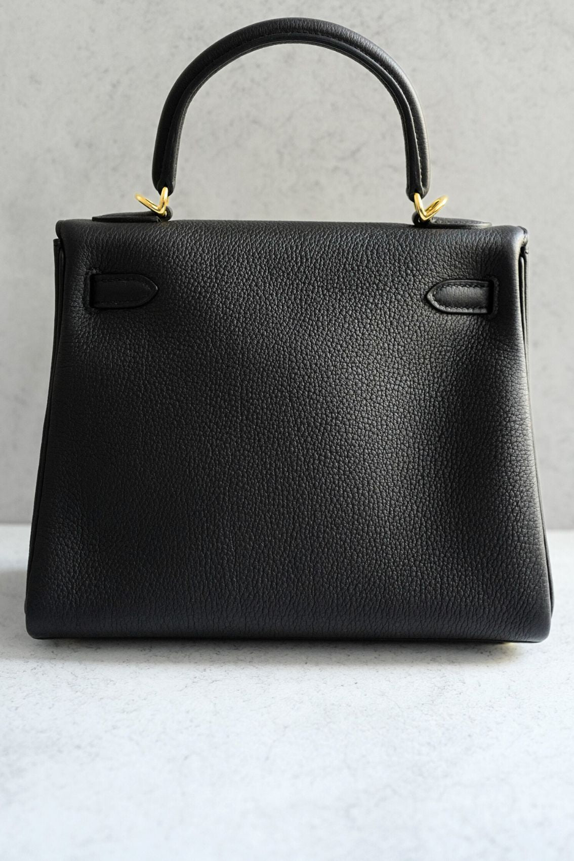 NEW Hermès Kelly 25 Black Togo Leather Gold Hardware K Stamp