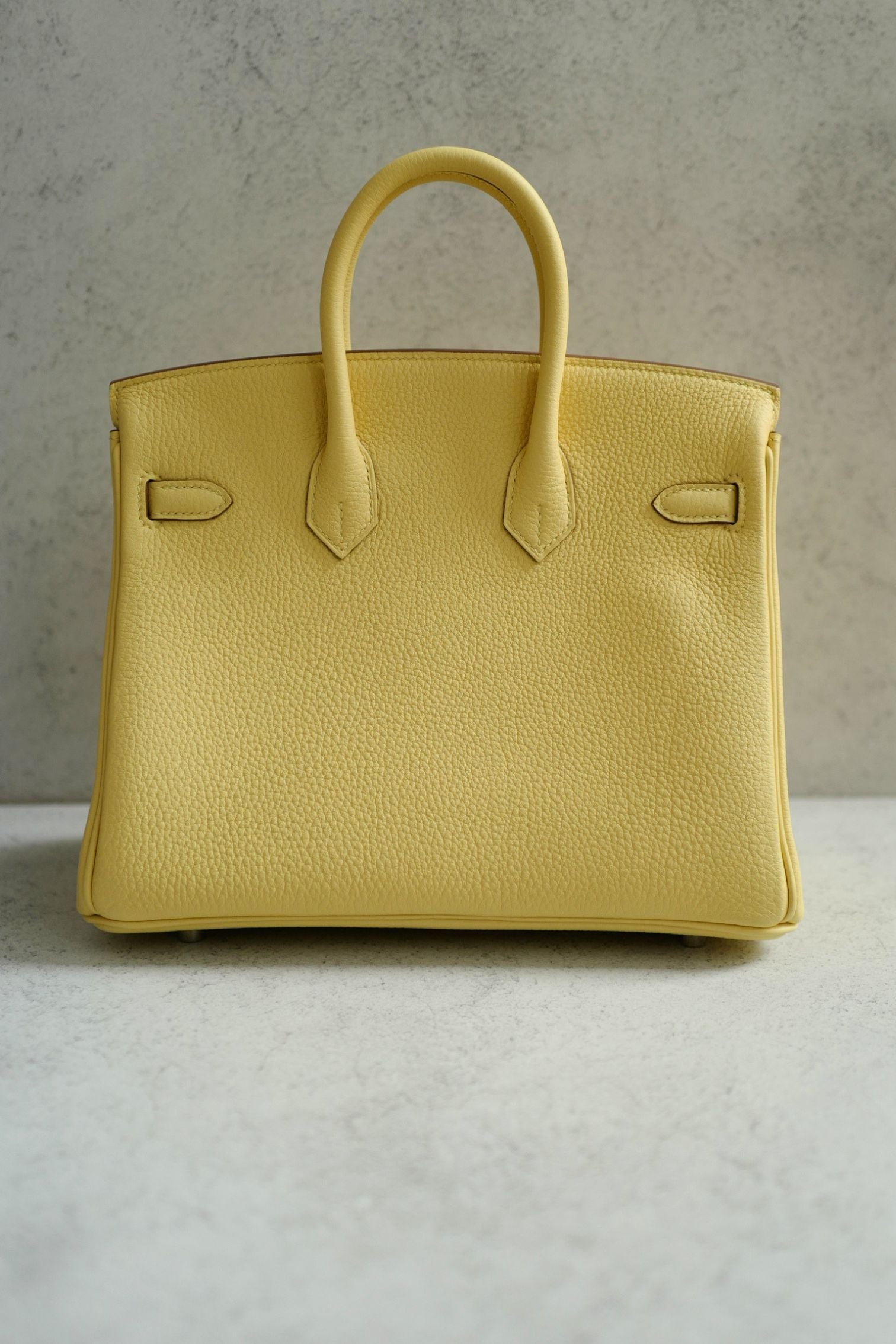 BNIB Hermès Birkin 25 Jaune Poussin Togo Leather Palladium Hardware G Stamp 2026