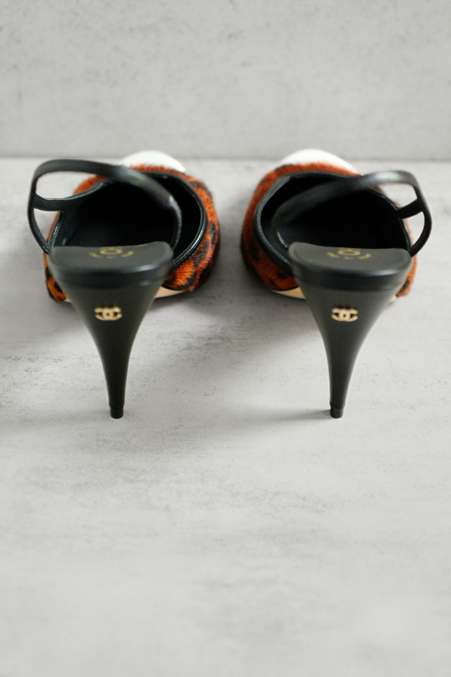 Chanel 26A Métiers d’Art Matthieu Blazy Slingback Heels Leopard size 38.5
