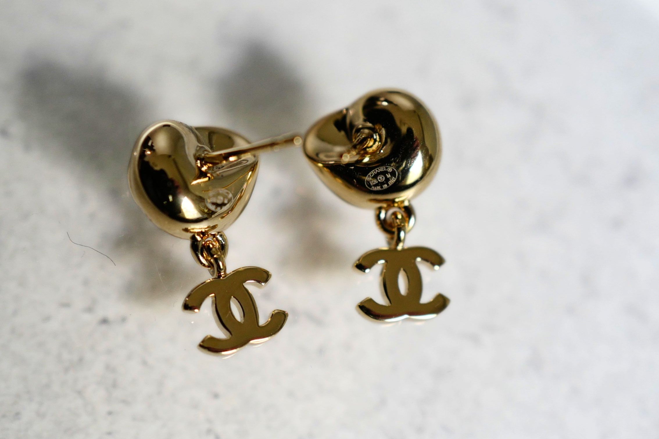 Chanel 26M Coco Beach Pendant Earrings Metal Gold