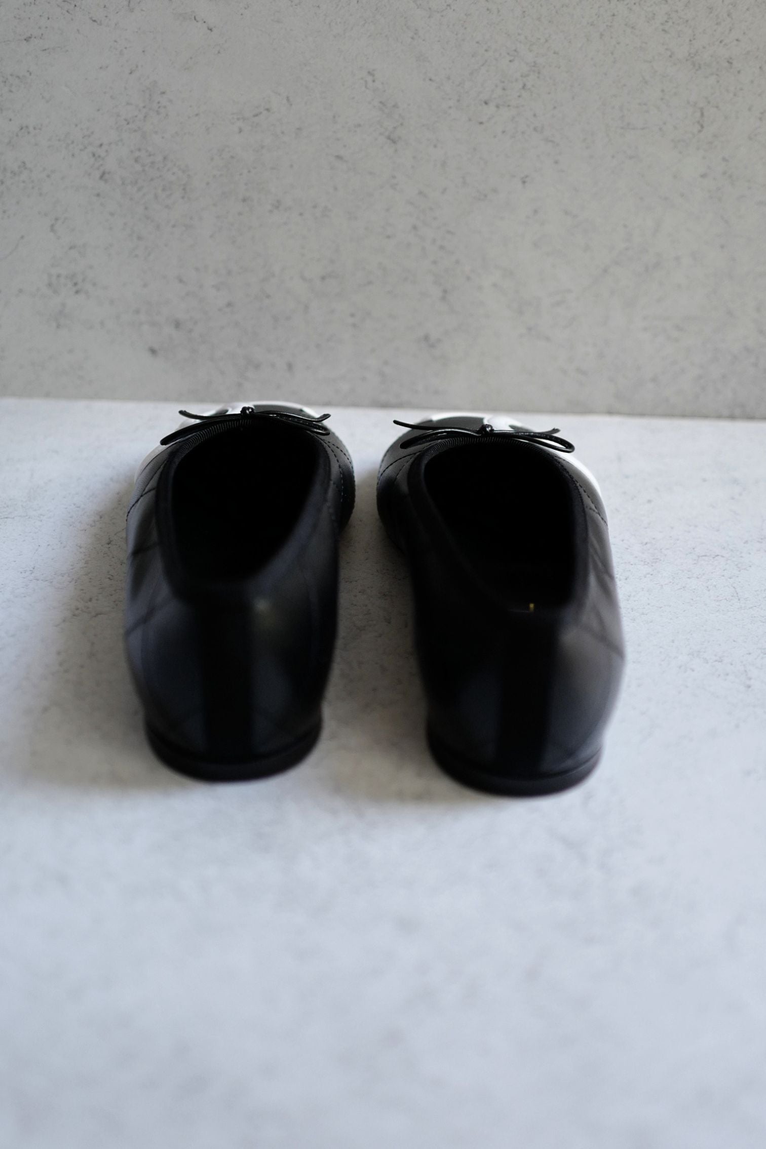 Chanel 26M Coco Beach Ballet Flats Black Lambskin Size 37