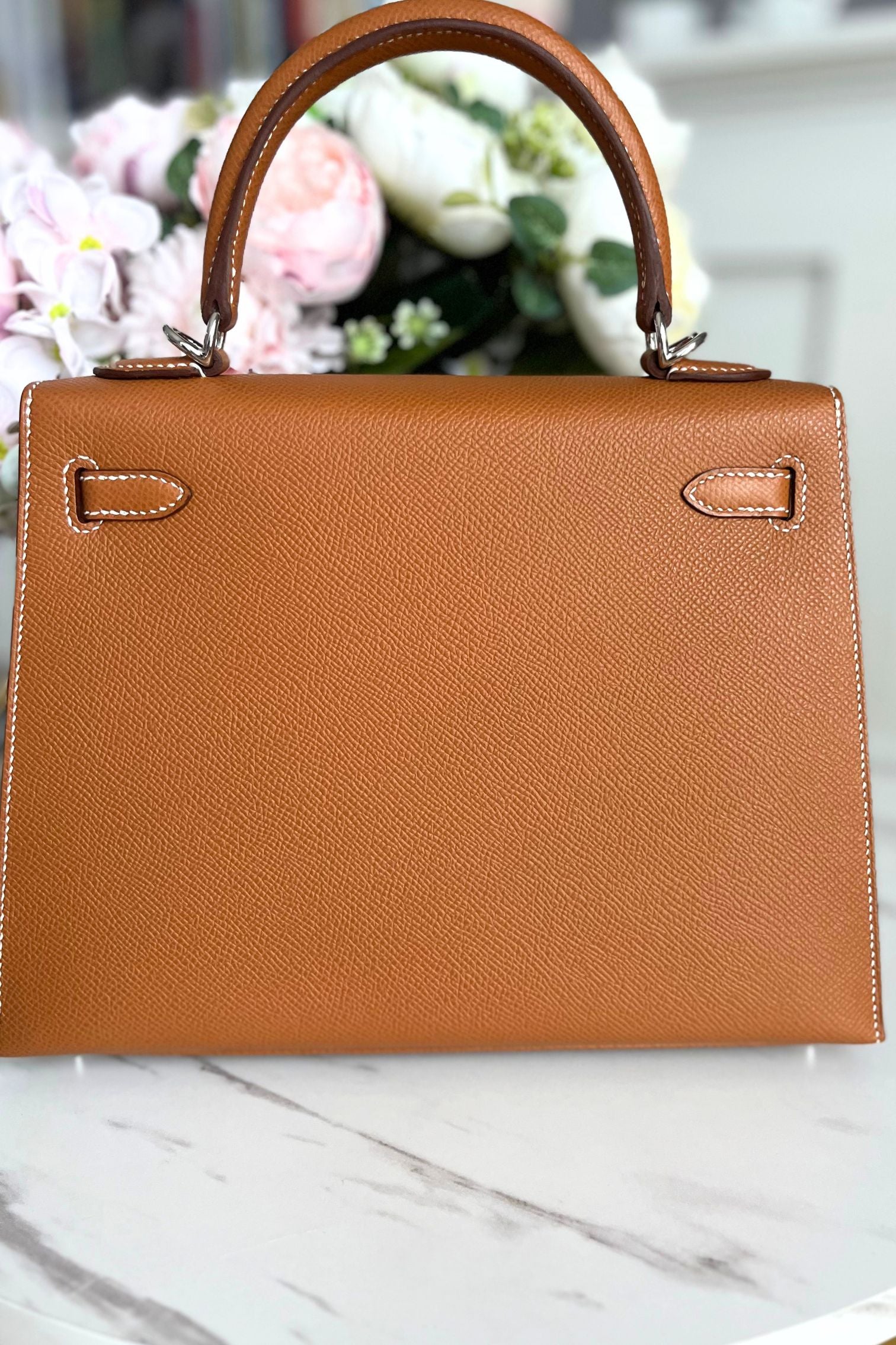 BNIB Hermes Kelly 25 Gold Epsom Sellier Palladium Hardware G Stamp 2026