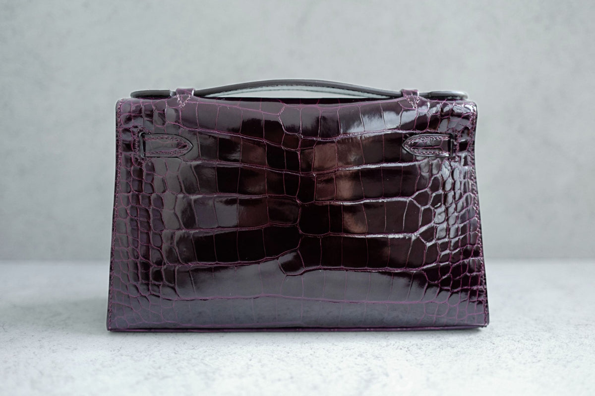 Hermes Kelly Pochette Bordeaux Mississippiens Alligator GHW G Stamp 2026