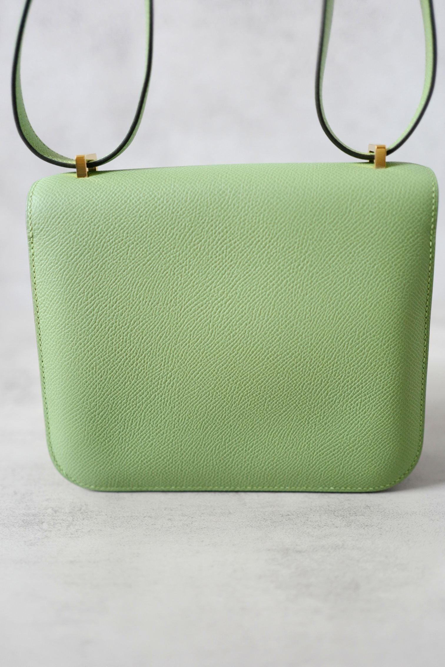 Hermes Constance 18 Vert Criquet Epsom Leather Bag Exotic Buckle GHW