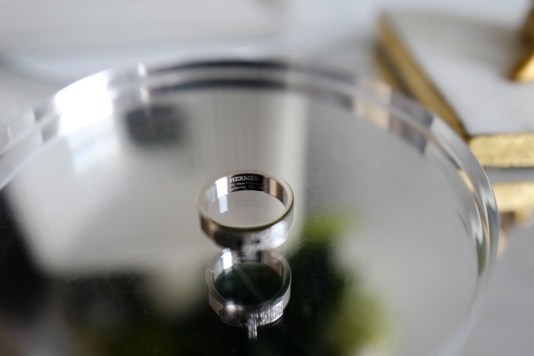 BNIB Hermes Kelly Ring in White Gold with Diamonds Size 50 $7500 Retail
