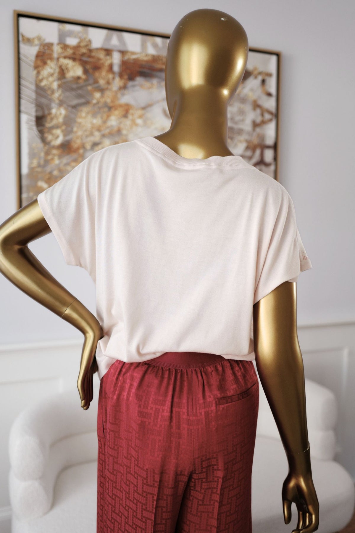 Hermès "Etriers Remix" Short Sleeveless Sweater Pullover Rose Petale Size 36