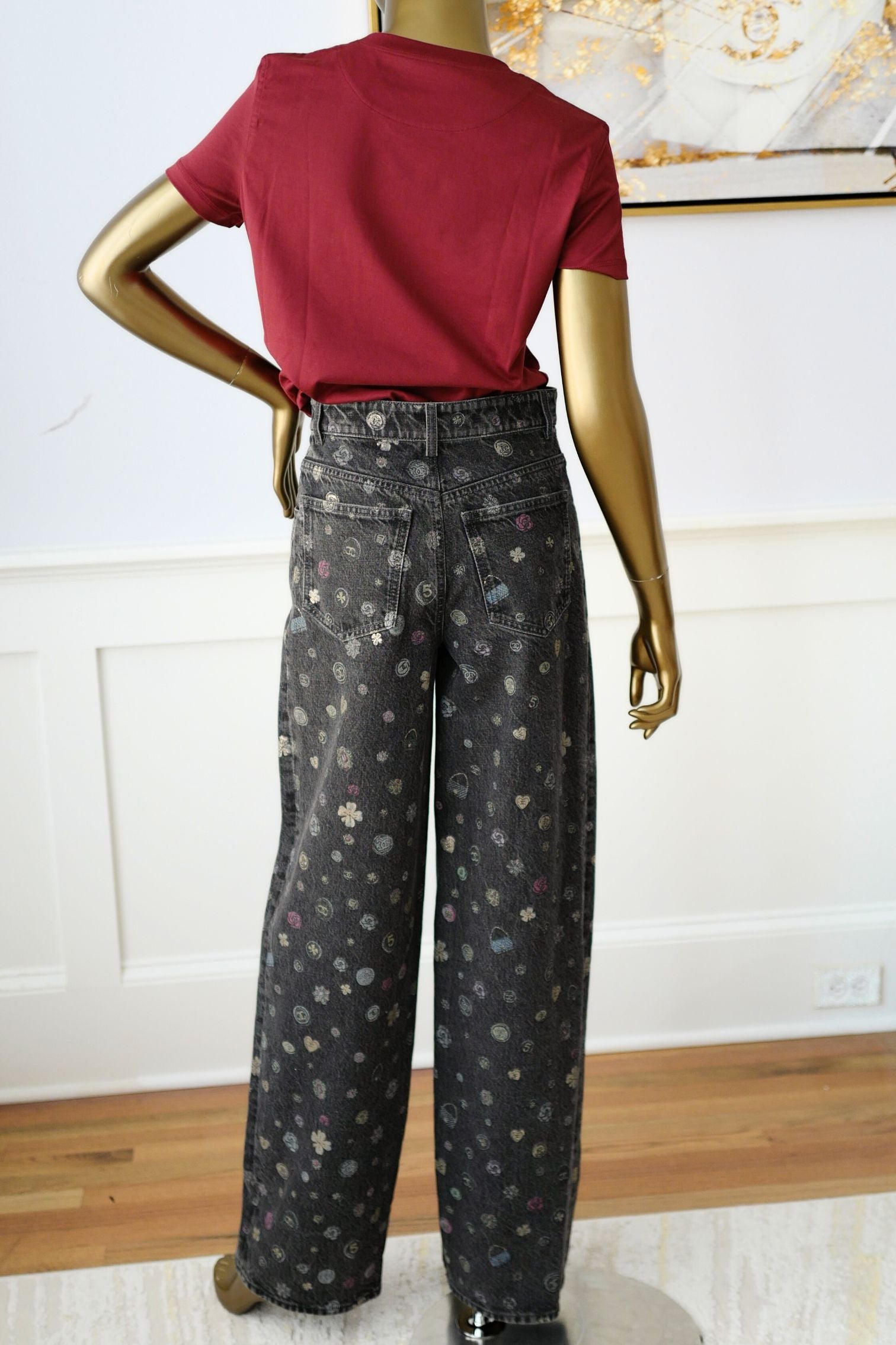 Hermès Embroidered Pocket T-Shirt Rouge Carmin Cotton Crewneck Size 36