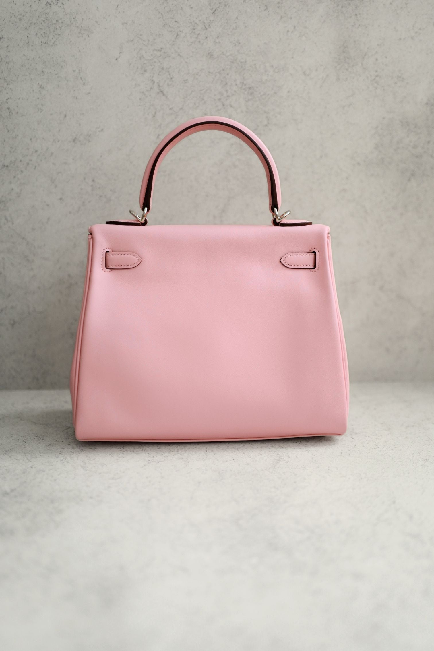Hermès Kelly 25 Rose Sakura Swift with Palladium Hardware