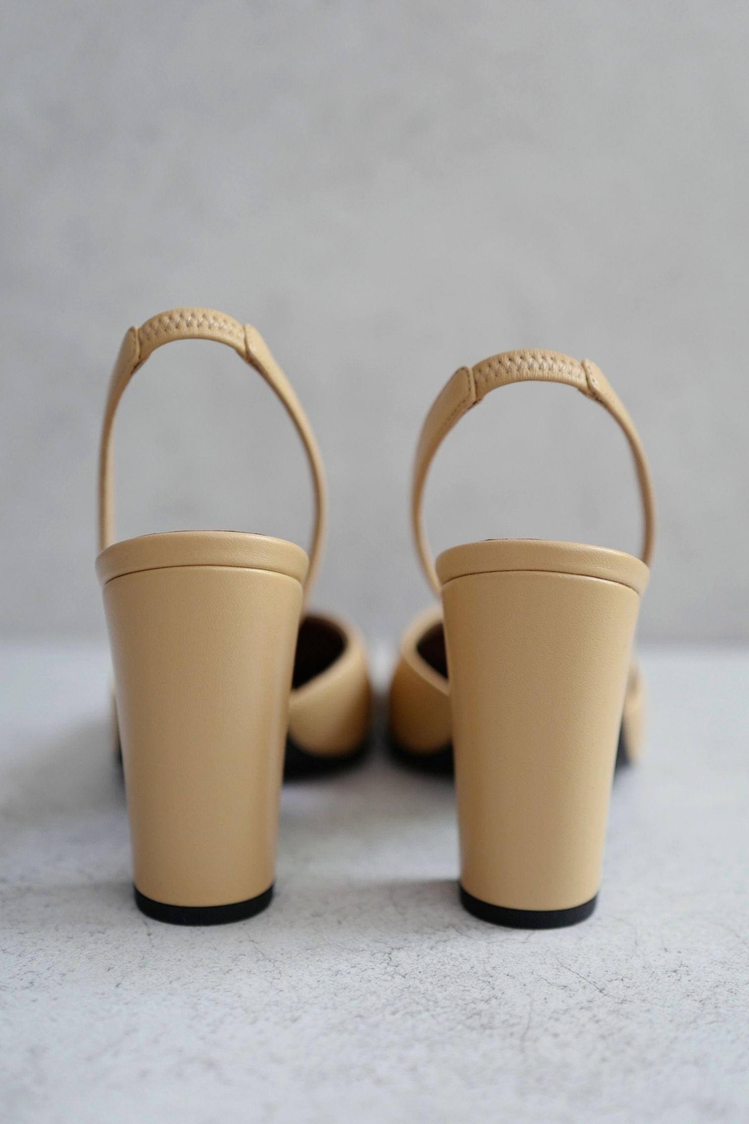 Chanel 26s Slingbacks Matthieu Blazy's Beige Black Lambskin Calfskin Size 38