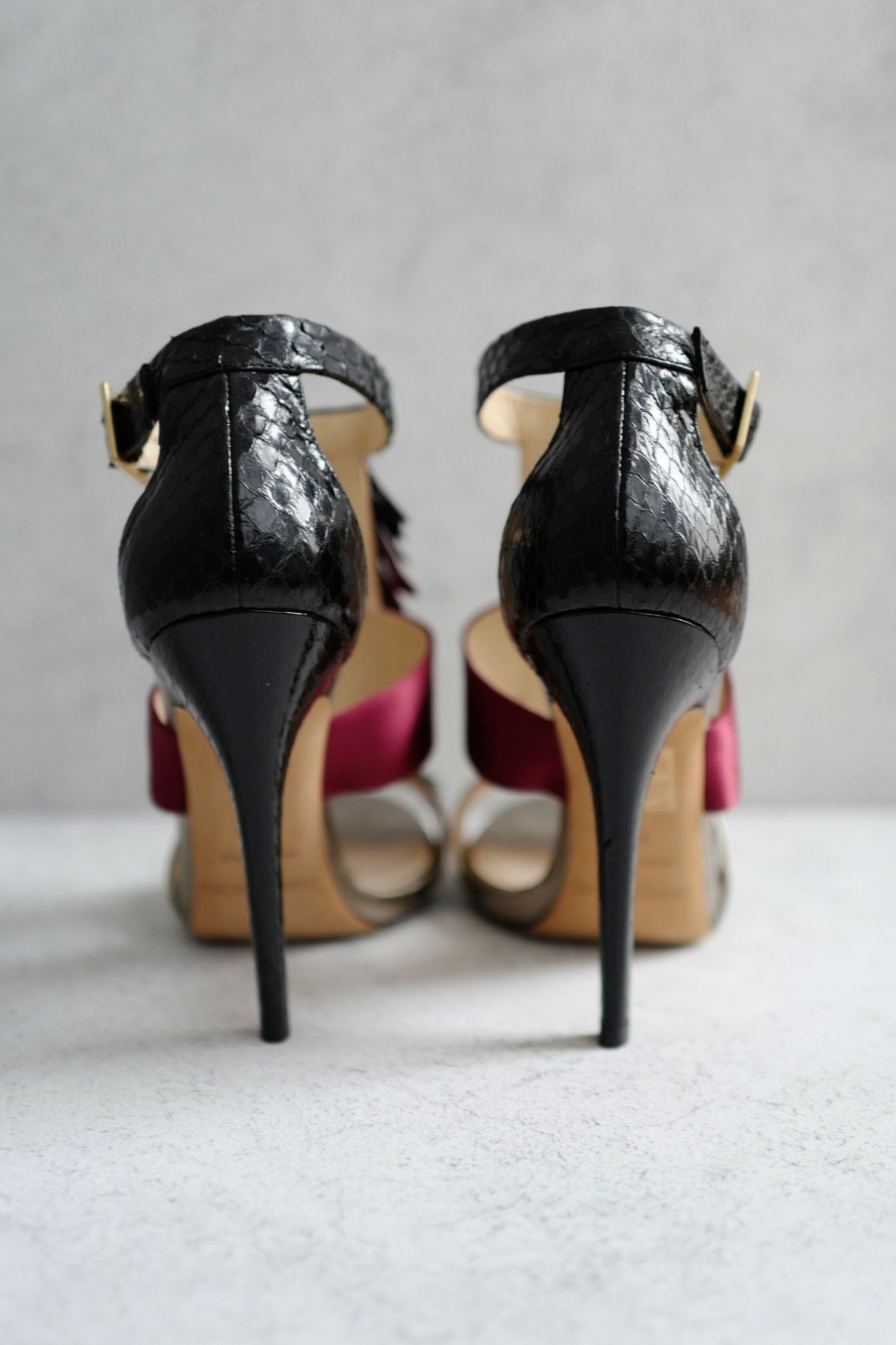 Preloved Jimmy Choo Heels Fedora Razor Sequins size 36.5