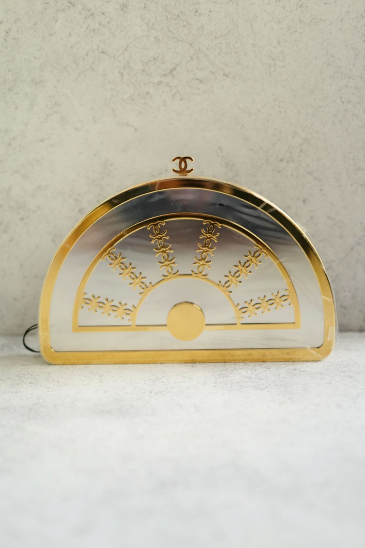 NEW Chanel 26A Metiers d’art Elevator Minaudiere Clutch Golden Silver Gold Hardware