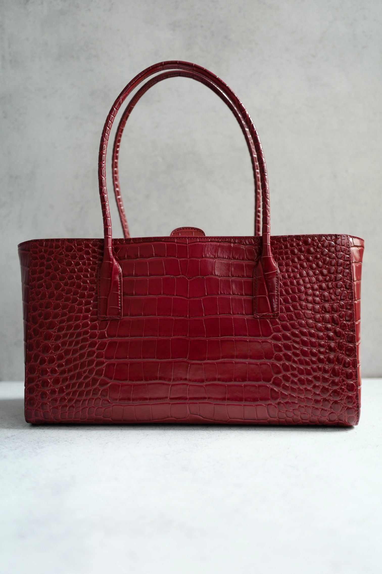 Chanel 26S Matthieu Blazy's Small Tote Red Crocodile Embossed Calfskin GHW