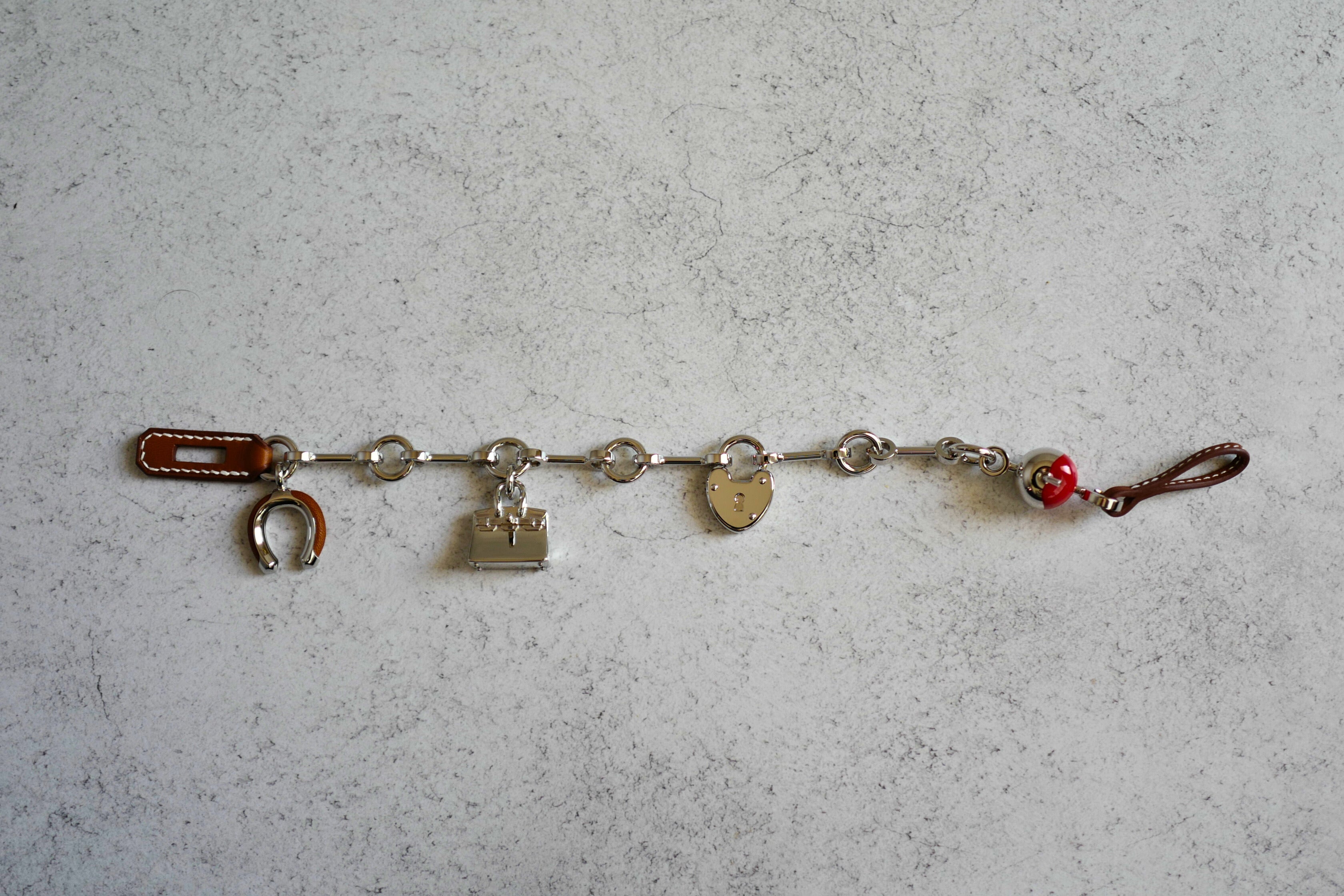 Hermès Bijou Birkin N°1 Charm Fauve/Rouge Metal and Barenia Calfskin