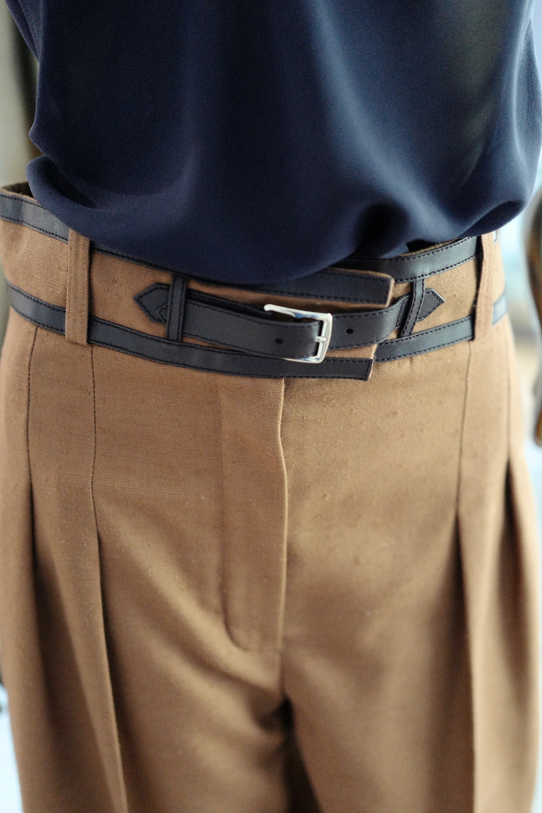 NEW Hermès Women’s Trousers in Marron Muscade Cotton Size 36