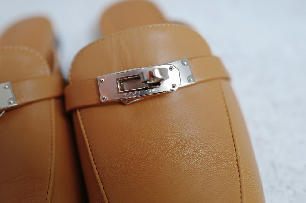BNIB Hermes Mule Femme OZ Chevre Natural size 38