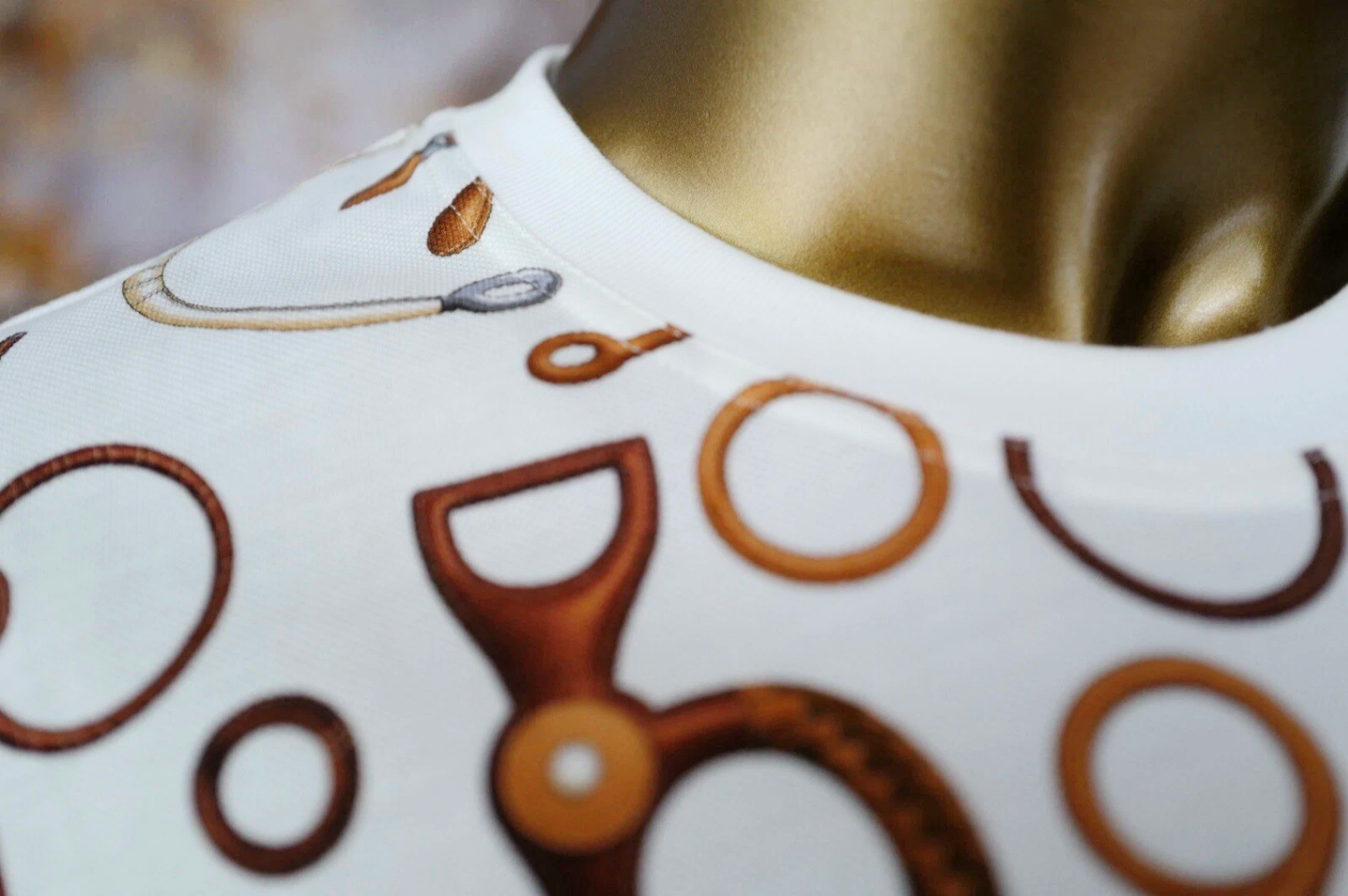 NEW Hermes Panoplie Tout Cuir straight dress Size 36 Blanc/Naturel