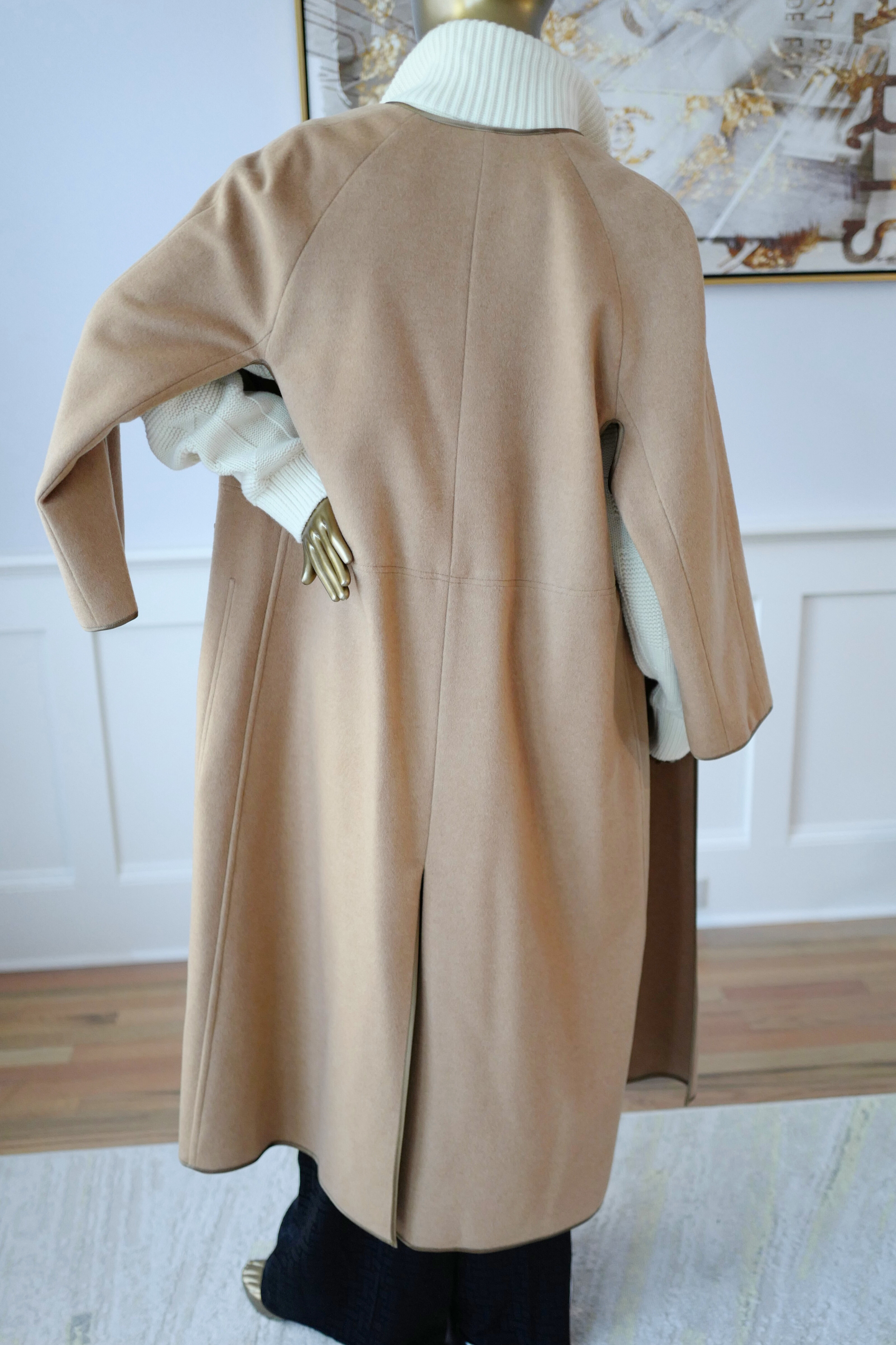 Hermès Women’s Overcoat Size 34 Beige Camel Hair Coat