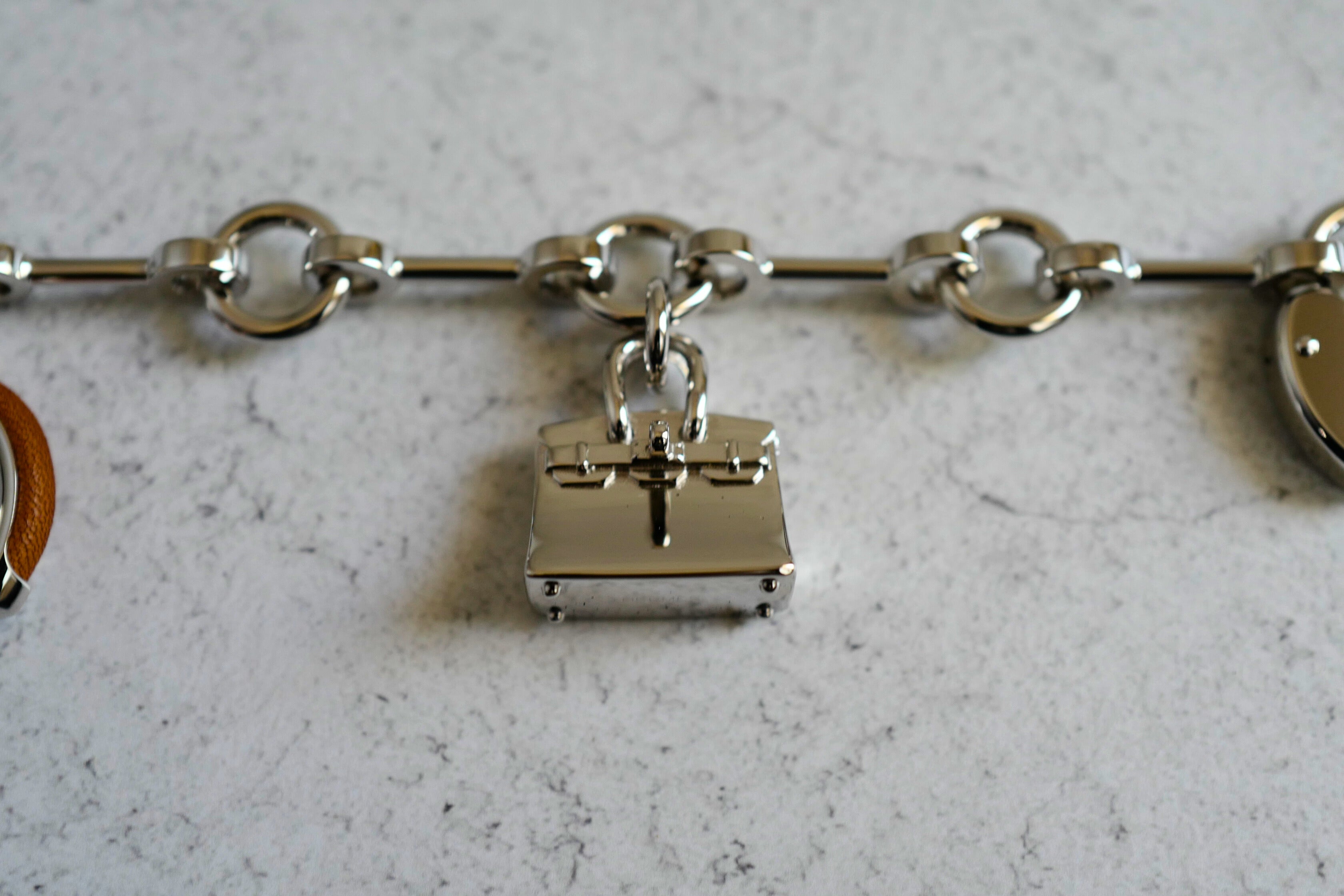 Hermès Bijou Birkin N°1 Charm Fauve/Rouge Metal and Barenia Calfskin