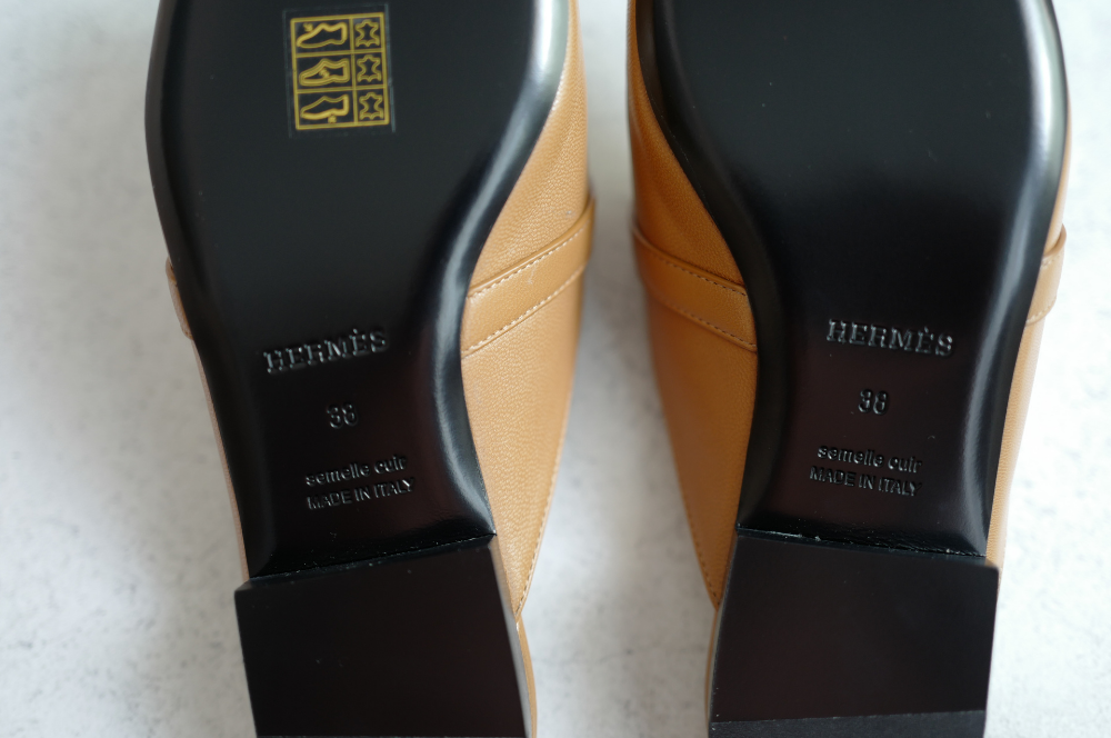 BNIB Hermes Mule Femme OZ Chevre Natural size 38