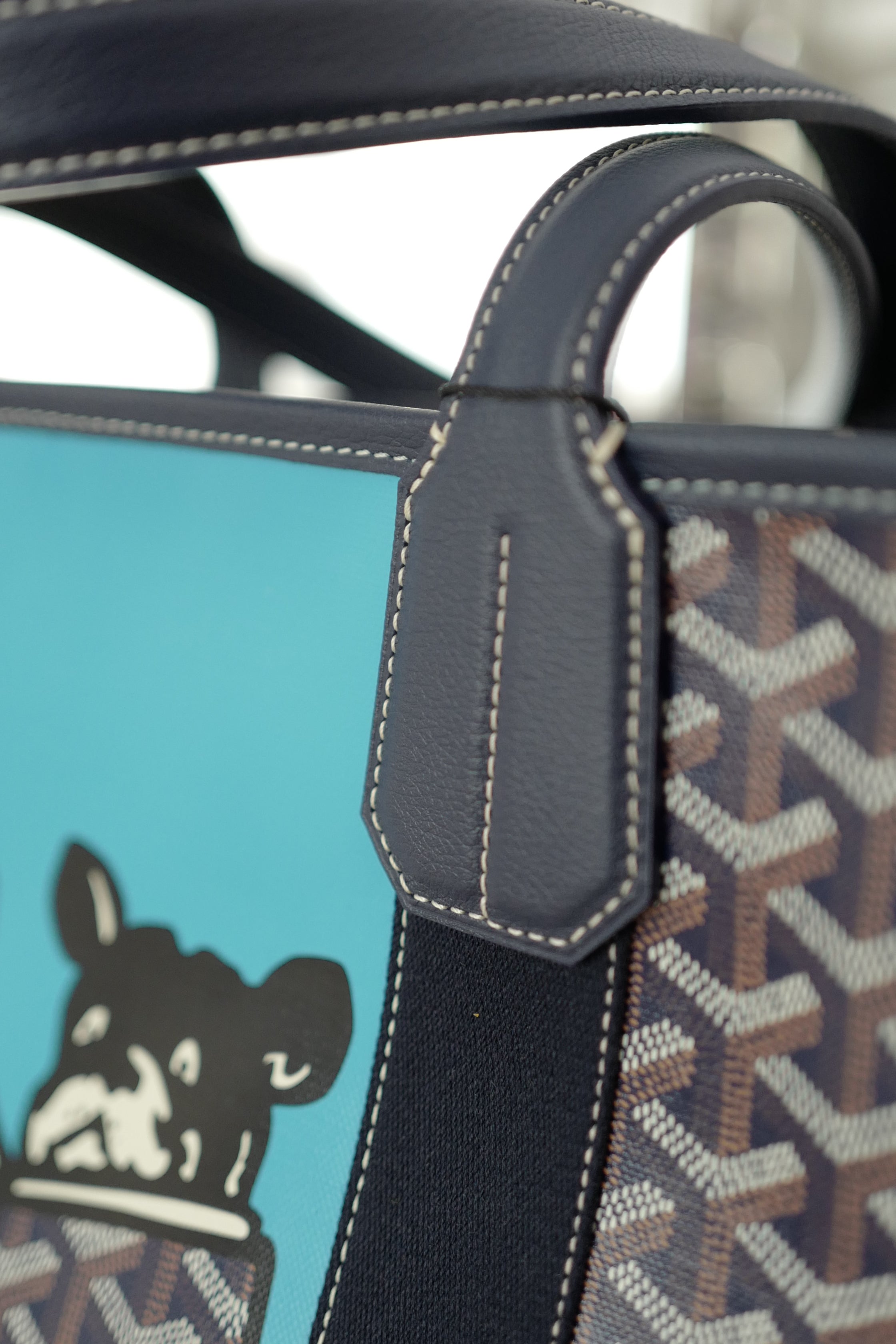 NEW Goyard Villette Tote Bag MM In Navy Blue Travel Bag