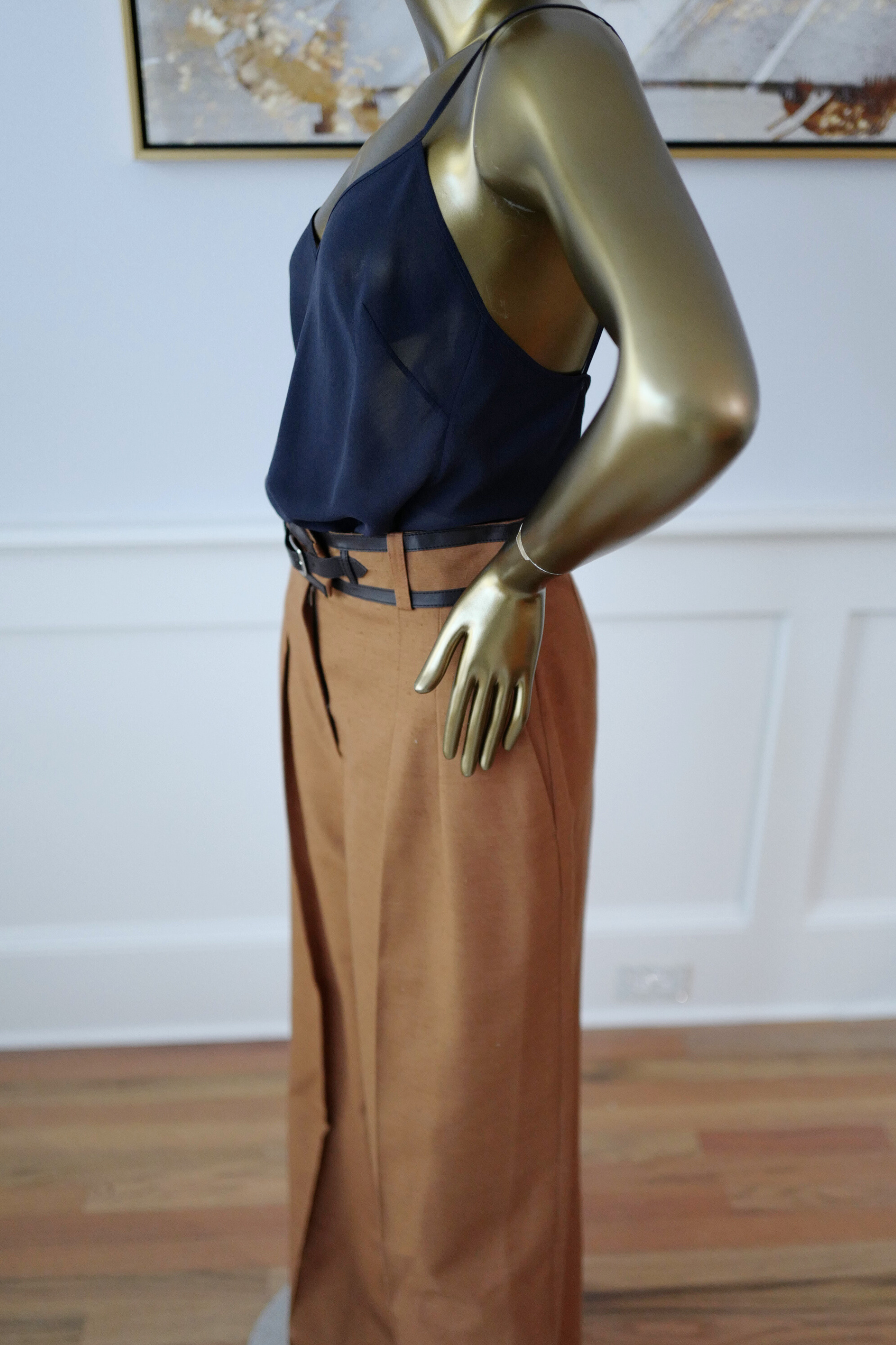 NEW Hermès Women’s Trousers in Marron Muscade Cotton Size 36