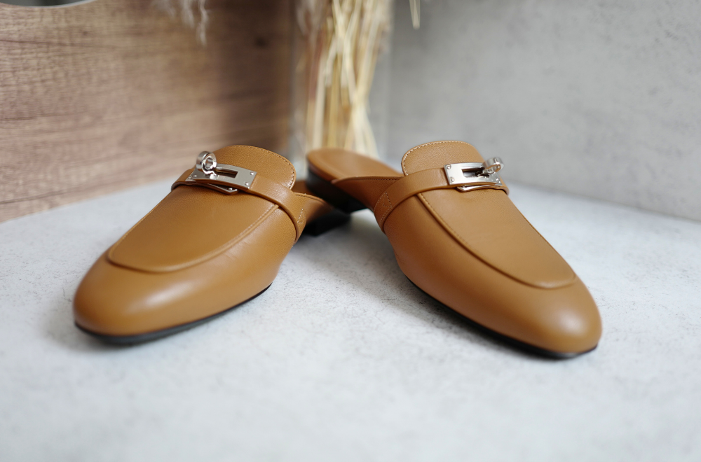 BNIB Hermes Mule Femme OZ Chevre Natural size 38