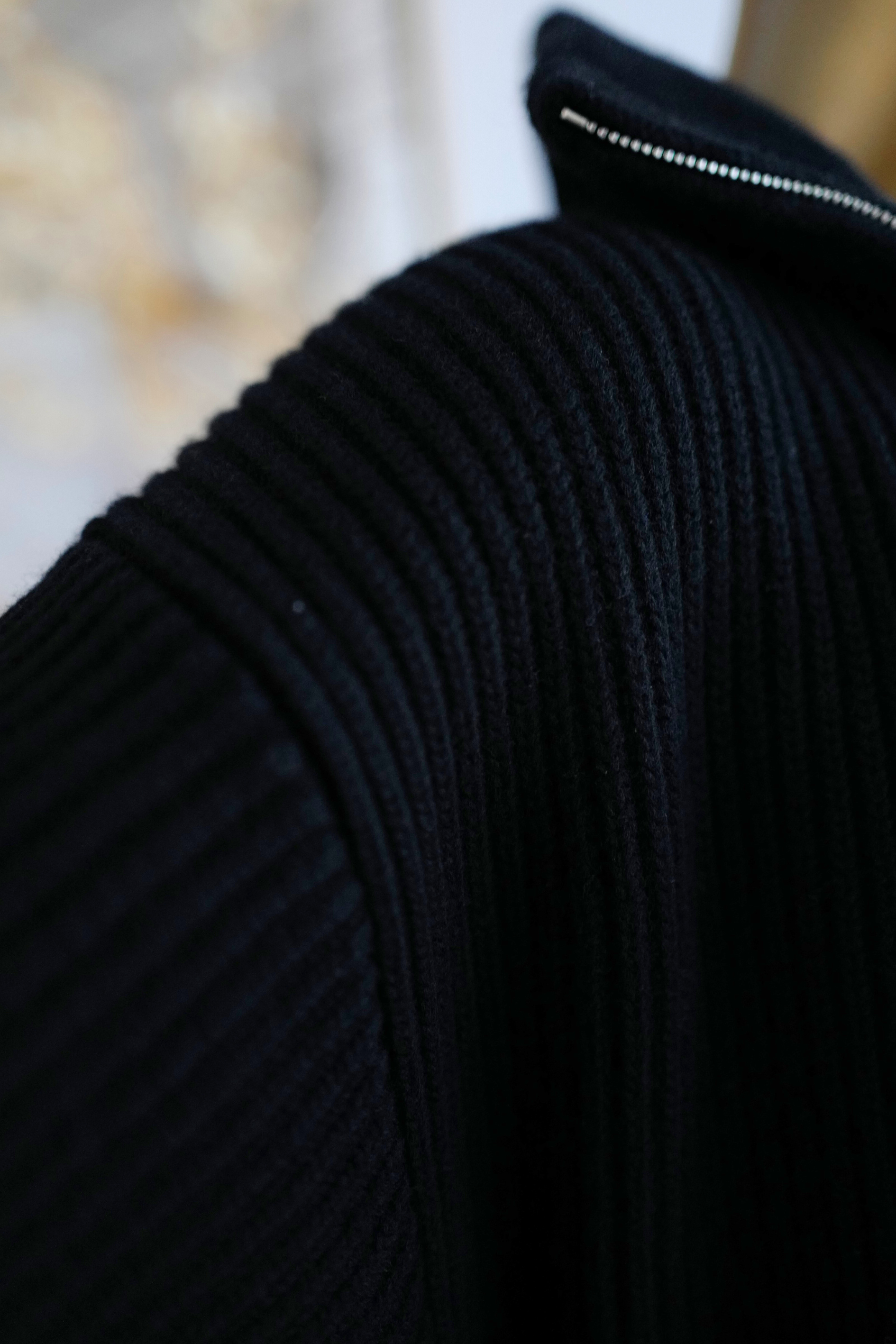 NEW Hermès Blouson Cardigan Jacket Black Wool with H Pockets Size 38