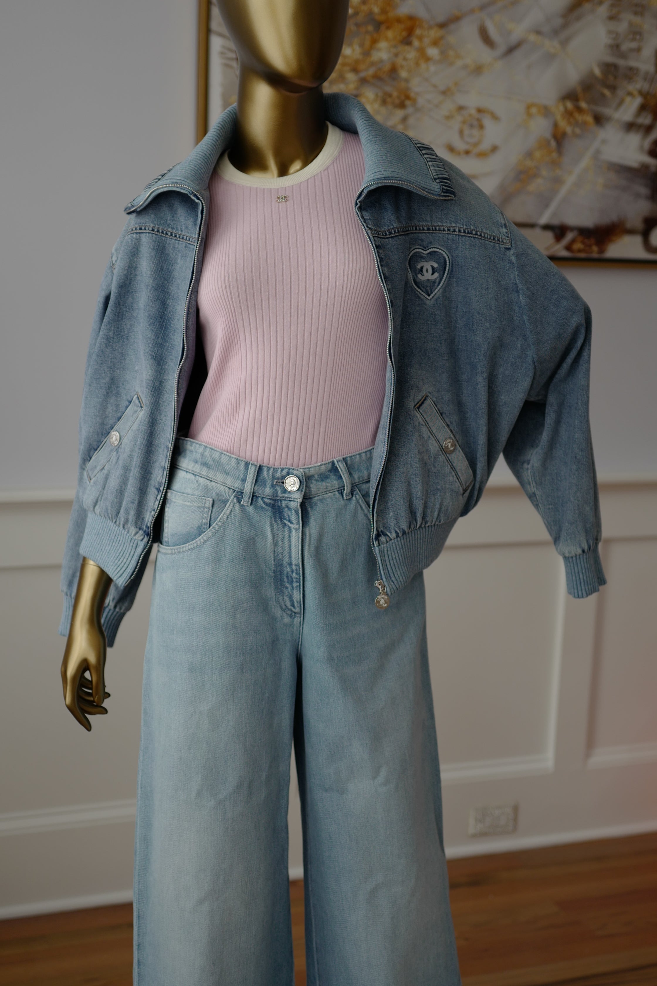 Chanel Coco Beach 2025 Collection Embroidered Denim Jacket