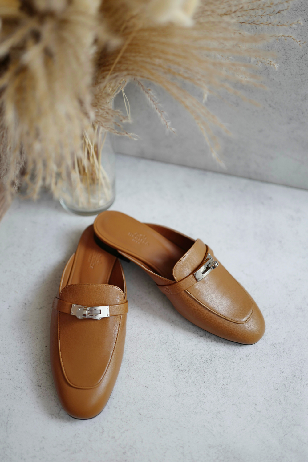 BNIB Hermes Mule Femme OZ Chevre Natural size 38