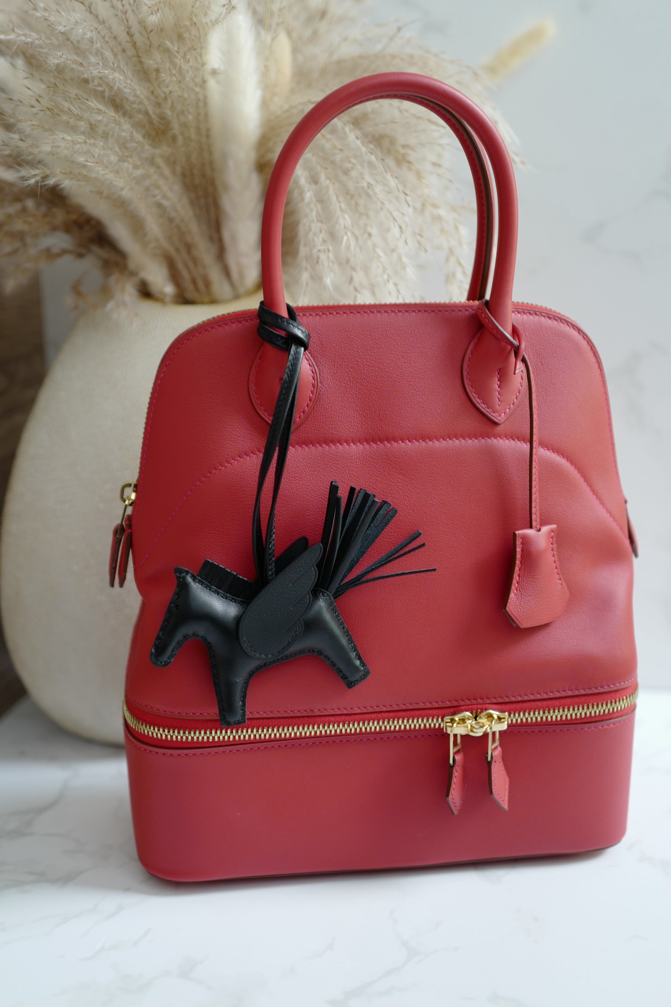 BNIB Hermes Rodeo Pegase PM Milo Swift Noir/Noir/Noir So Black Rodeo P