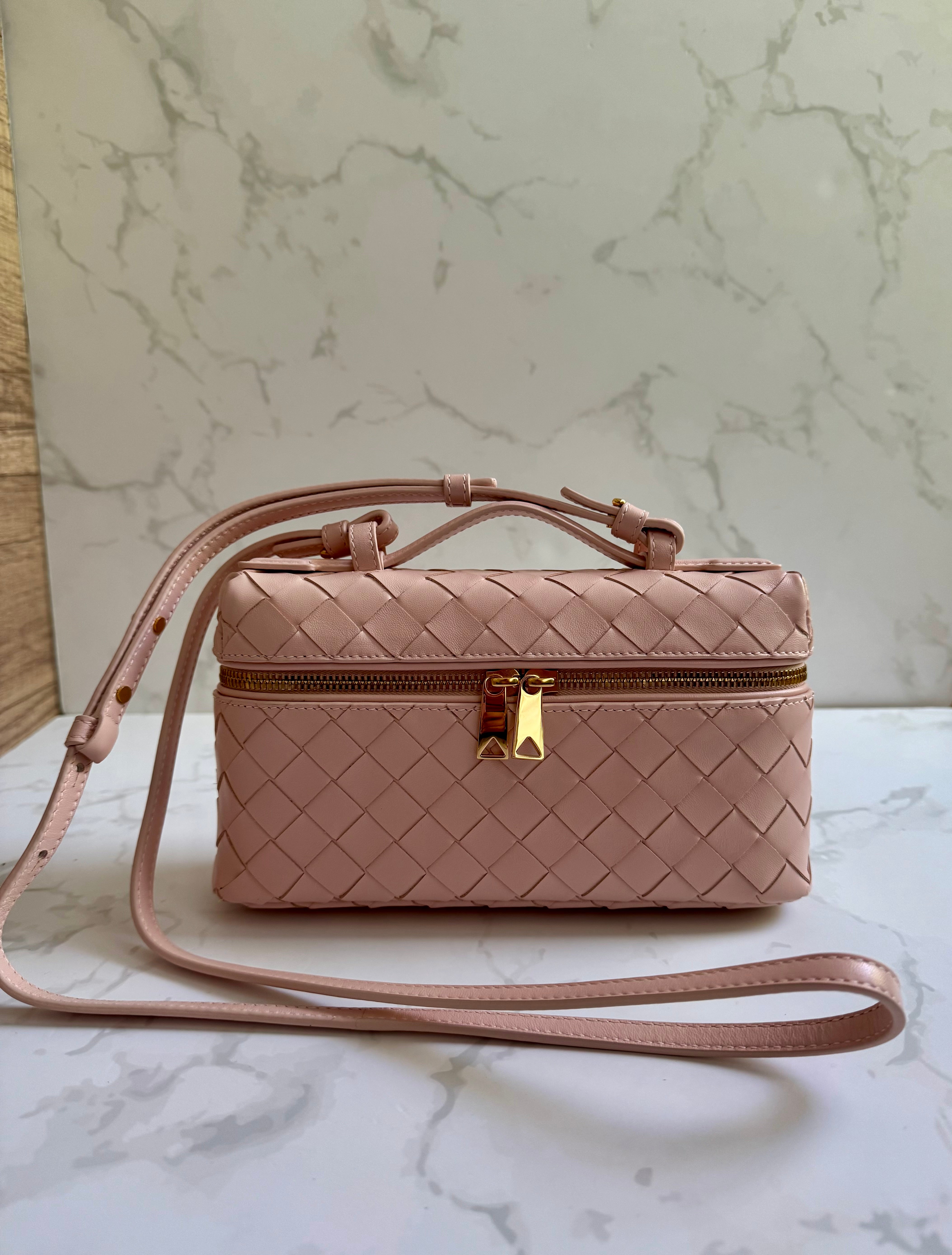Bottega Veneta Bang Bang Vanity Bag in Cameo Pink NEW
