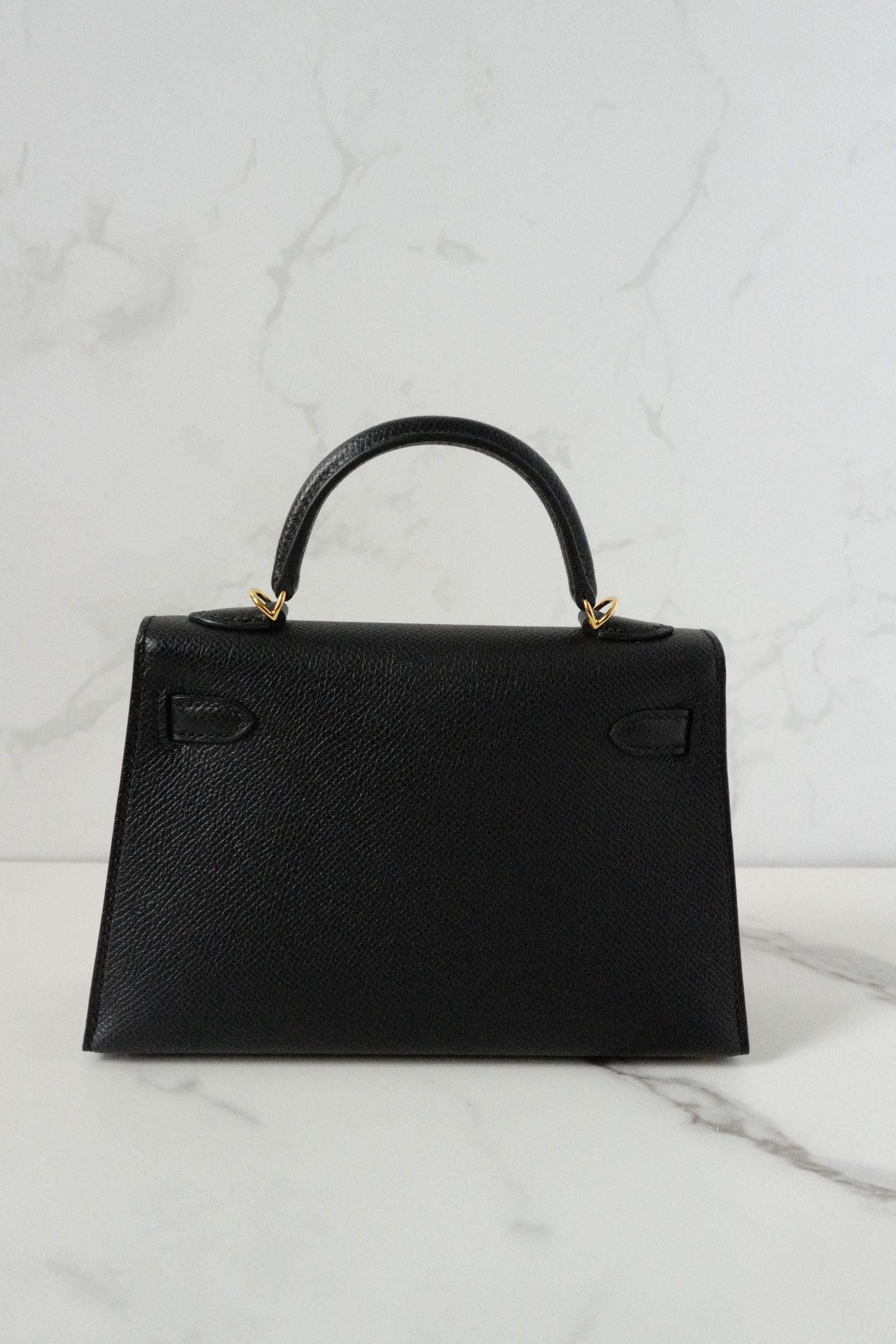 NEW Hermes Mini Kelly Black Epsom Leather Gold Hardware G Stamp 2026