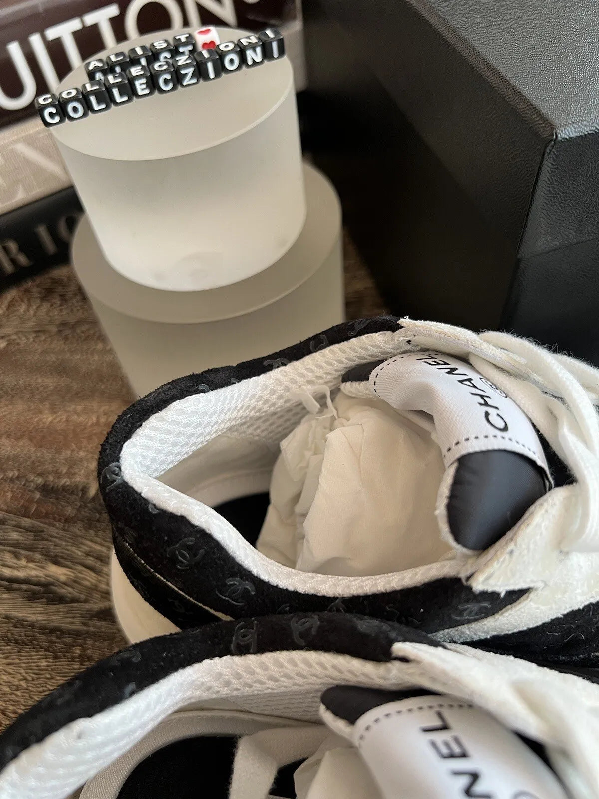 Chanel 22A CC Logo Sneakers White/Black 37.5 BNIB