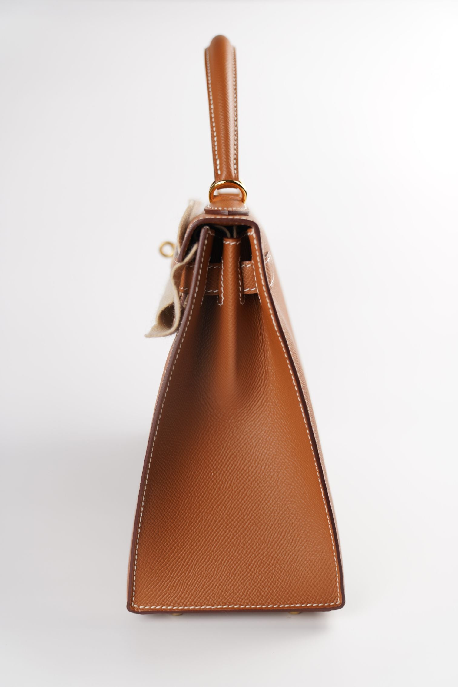 NEW Hermes Kelly 25 Gold Epsom Sellier Gold Hardware