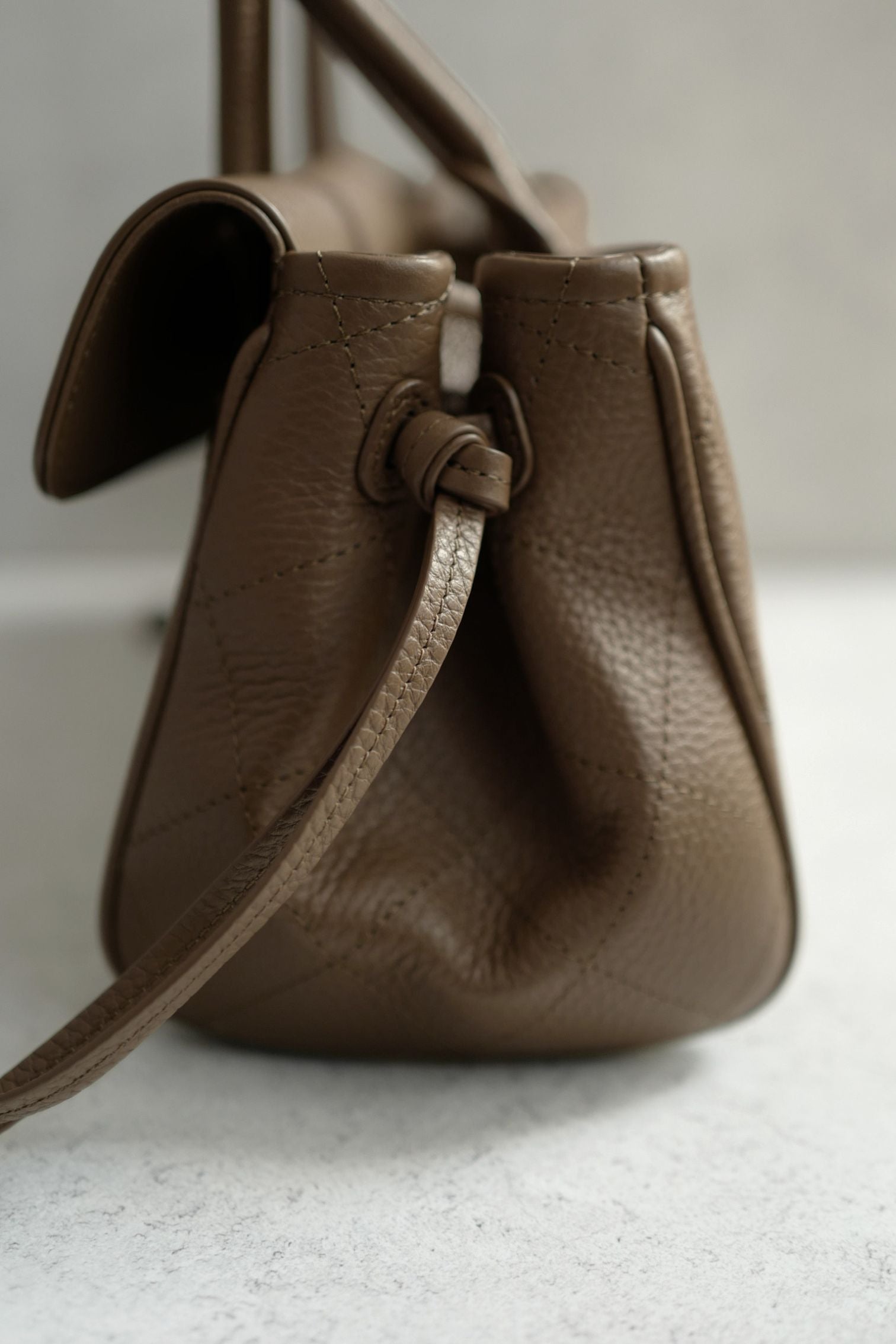 Chanel 26S Small Shopping Bag Matthieu Blazy Baguette Dark Khaki Calfskin GHW