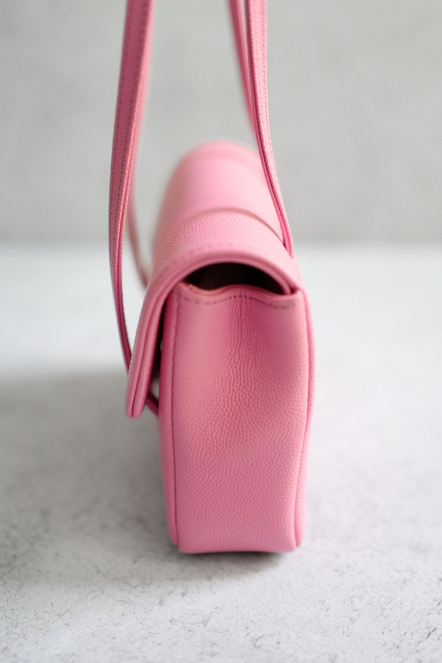 Chanel 26s Preppy Coco 17 Pink Grained Shiny Calfskin Gold Hardware