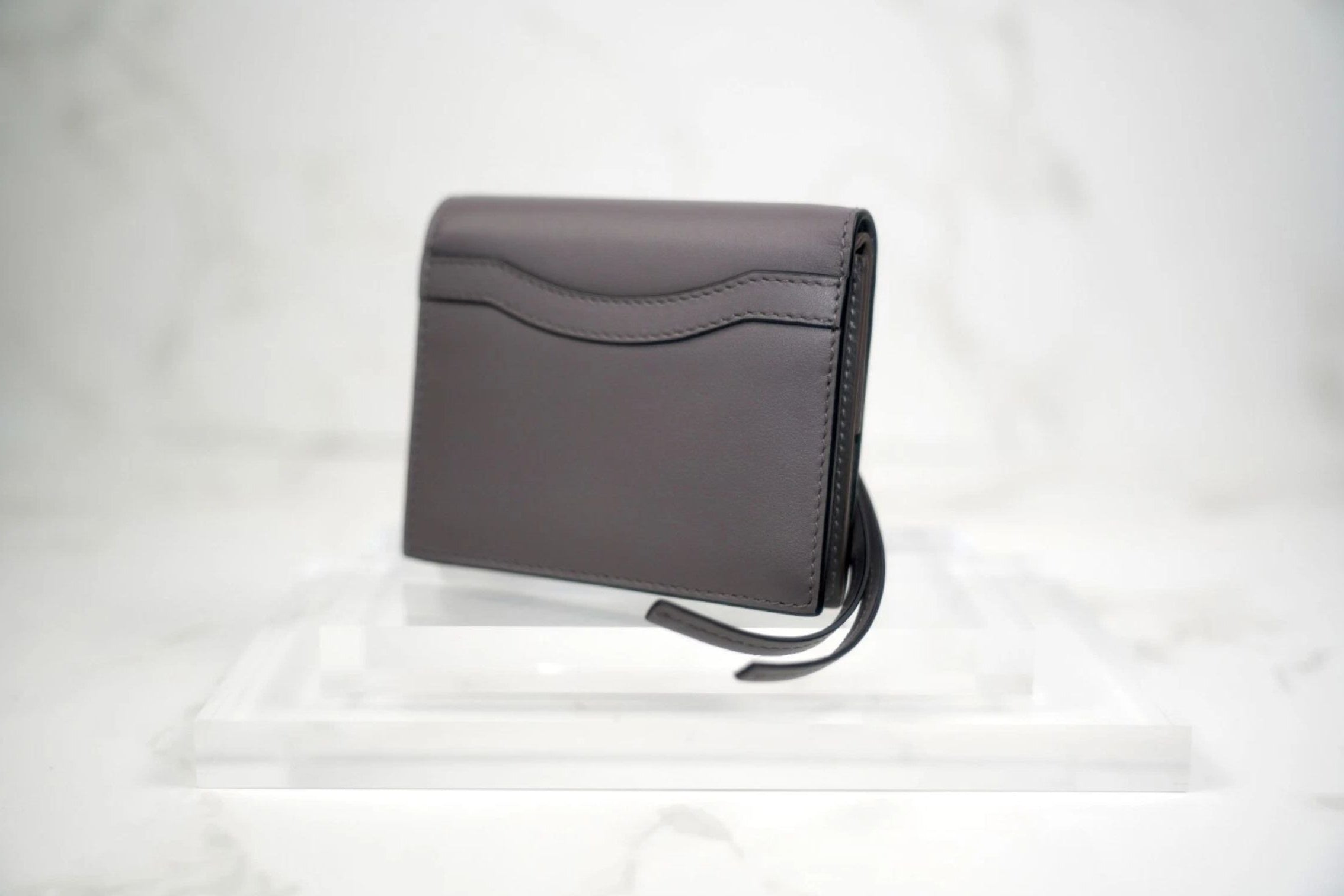 BNIB Balenciaga Women's Neo Classic Mini Wallet in Dark Grey Calfskin