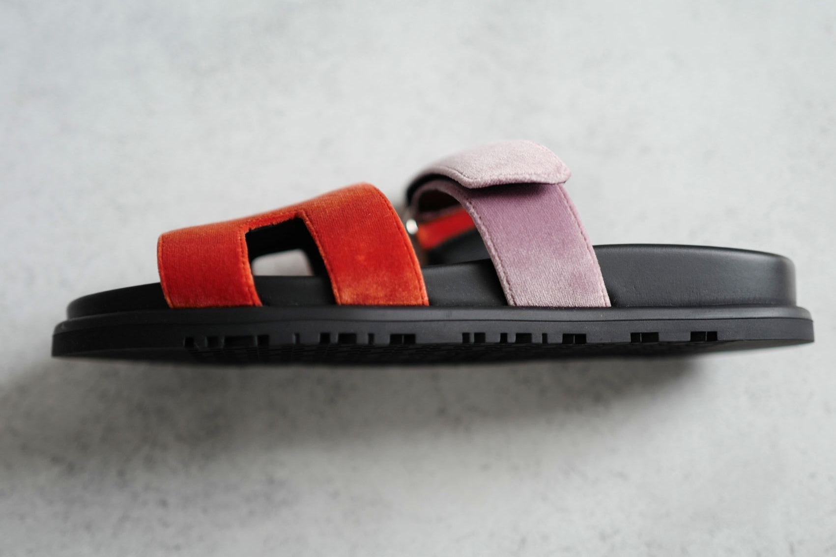 *BNIB* Hermes Women's Chypre Suede Goat Skin Orange Canyon/Bruyere Size 37.5