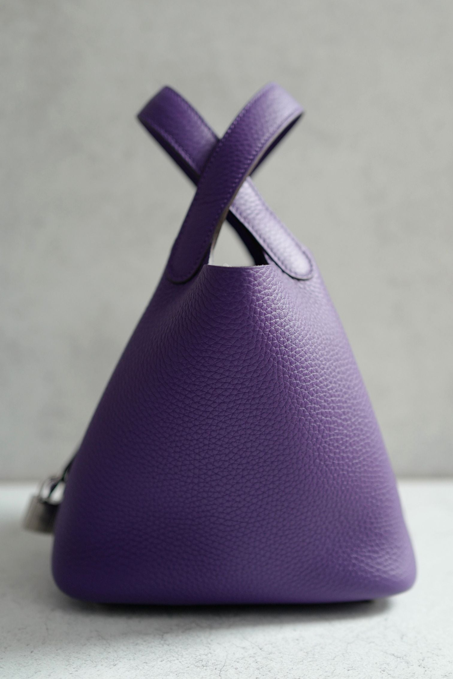 BNIB Hermes Picotin 18 Purple Clemence Leather Palladium Hardware G Stamp