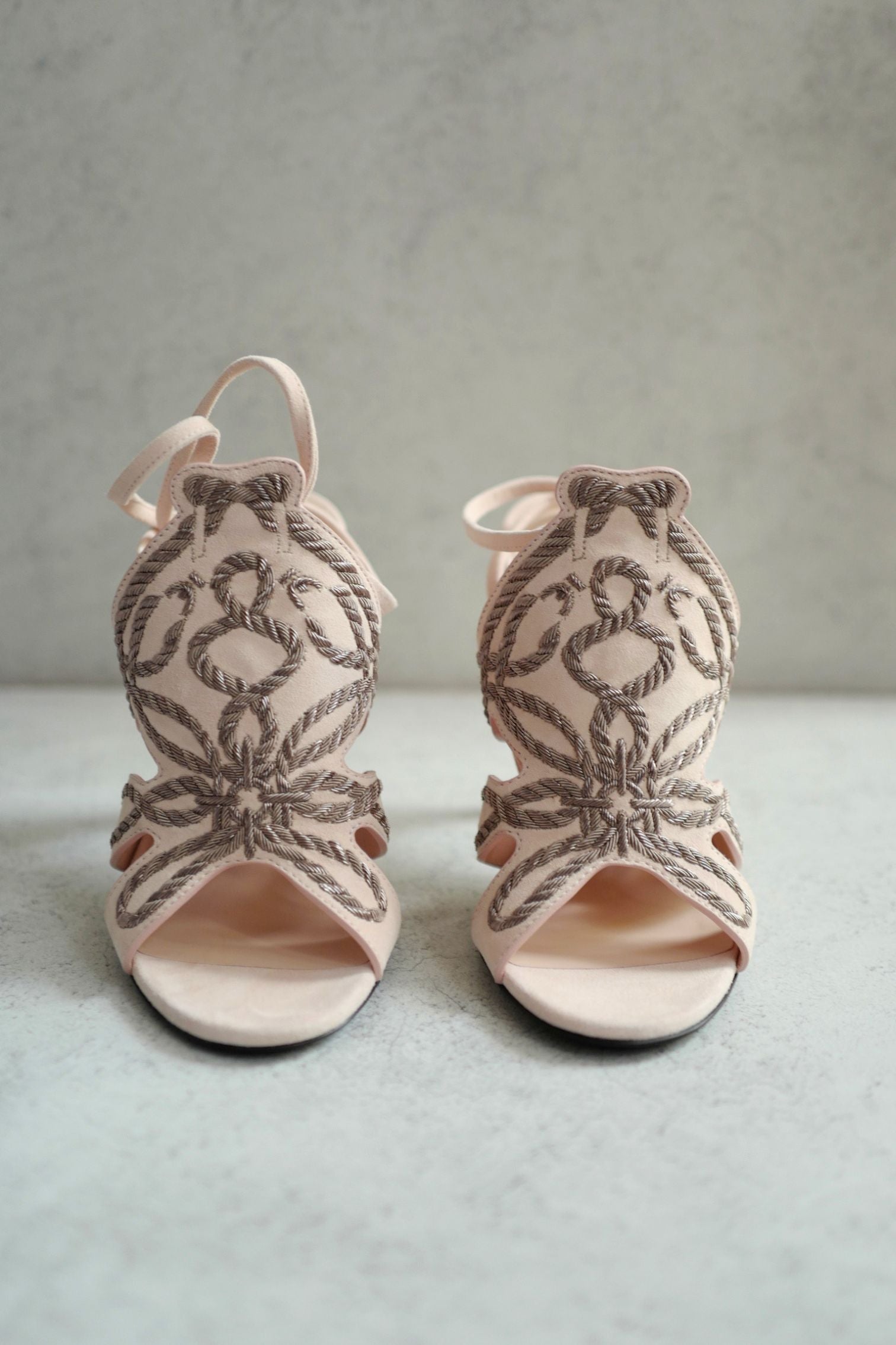 BNIB Hermes Mythic 105 Sandal Rose Palomino Suede High Heels Size 38