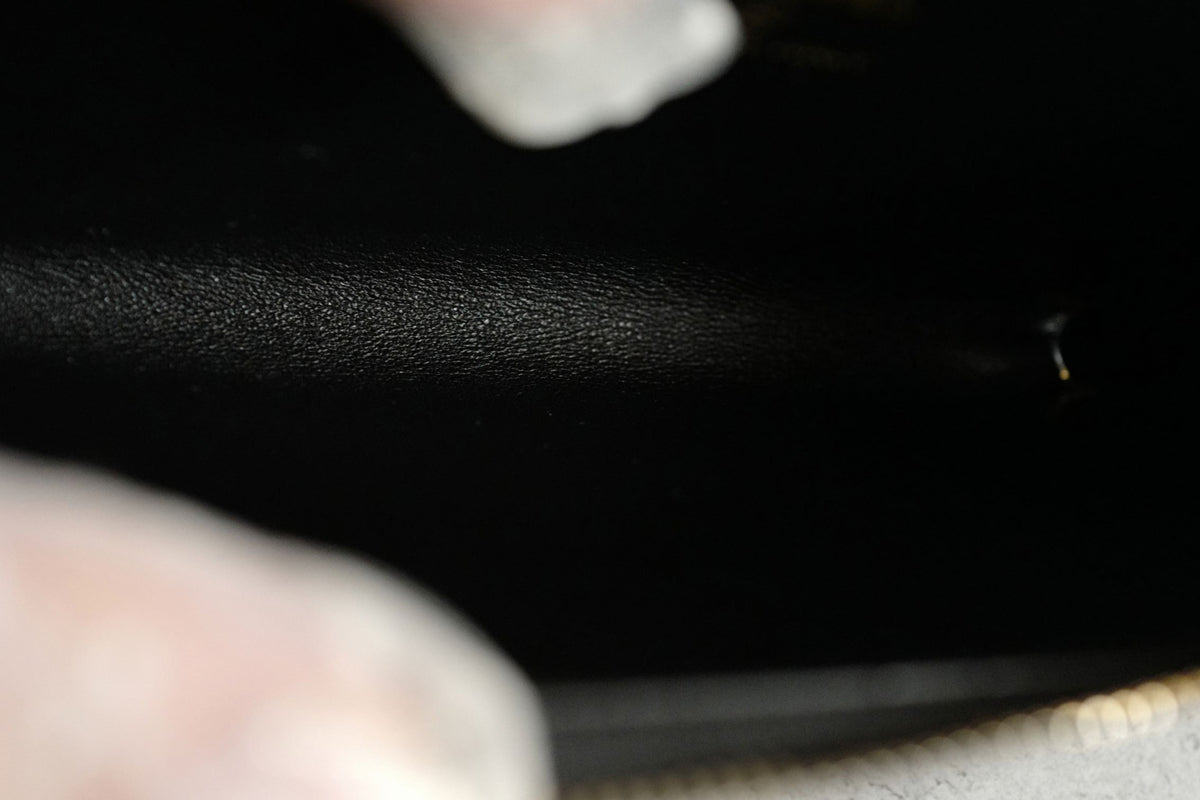 Chanel 26K Matthieu Blazy's Card Holder Croc Embossed Black Calfskin GHW