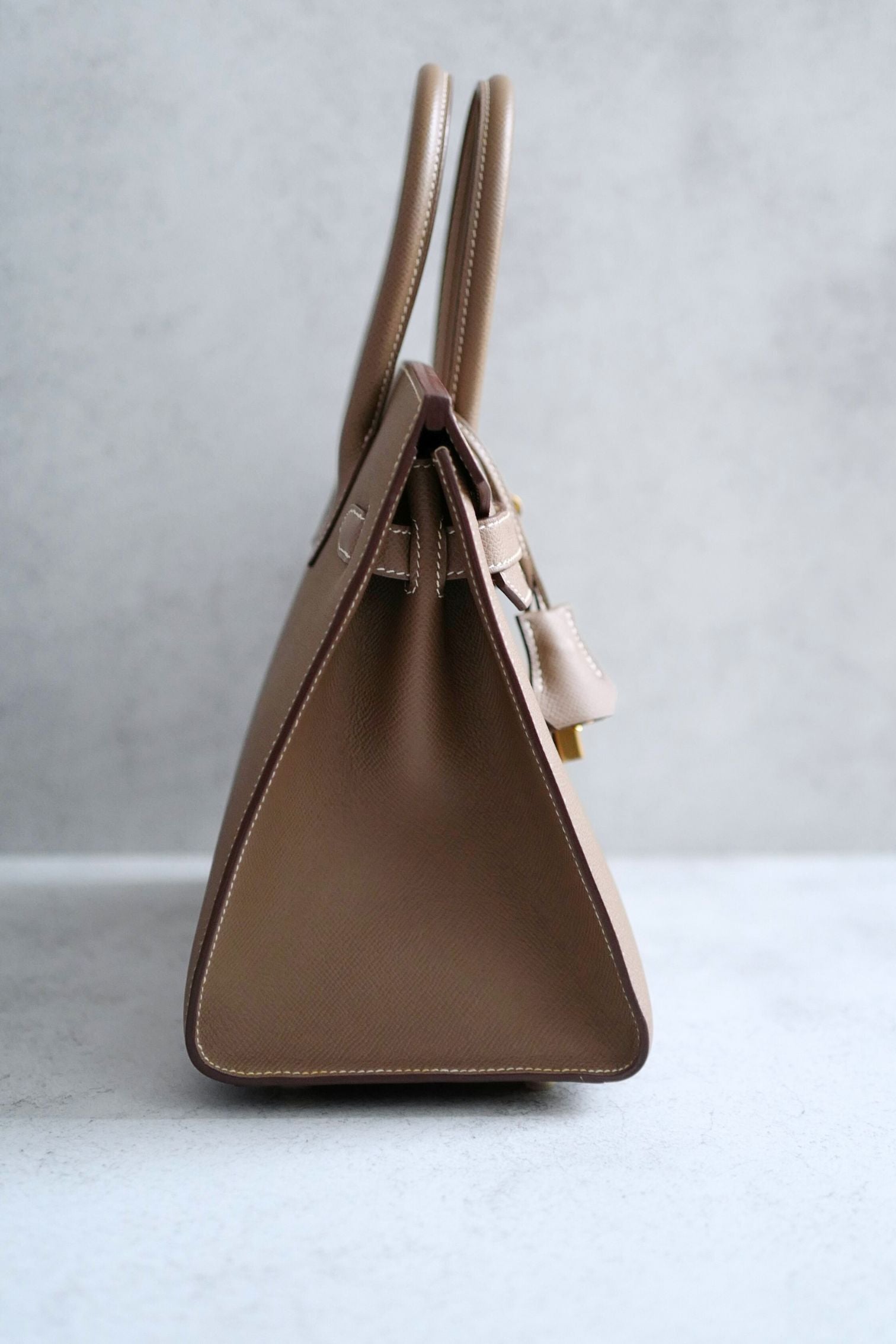 Hermès Birkin 30 Etoupe Epsom Leather Sellier with Gold HW Stamp Z