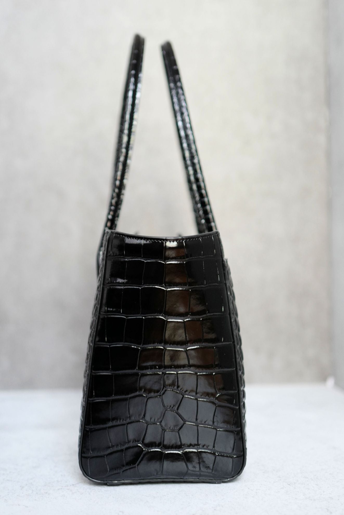 Chanel 26s Matthieu Blazy Small Shopping Bag Black Crocodile Embossed Calfskin Gold Hardware