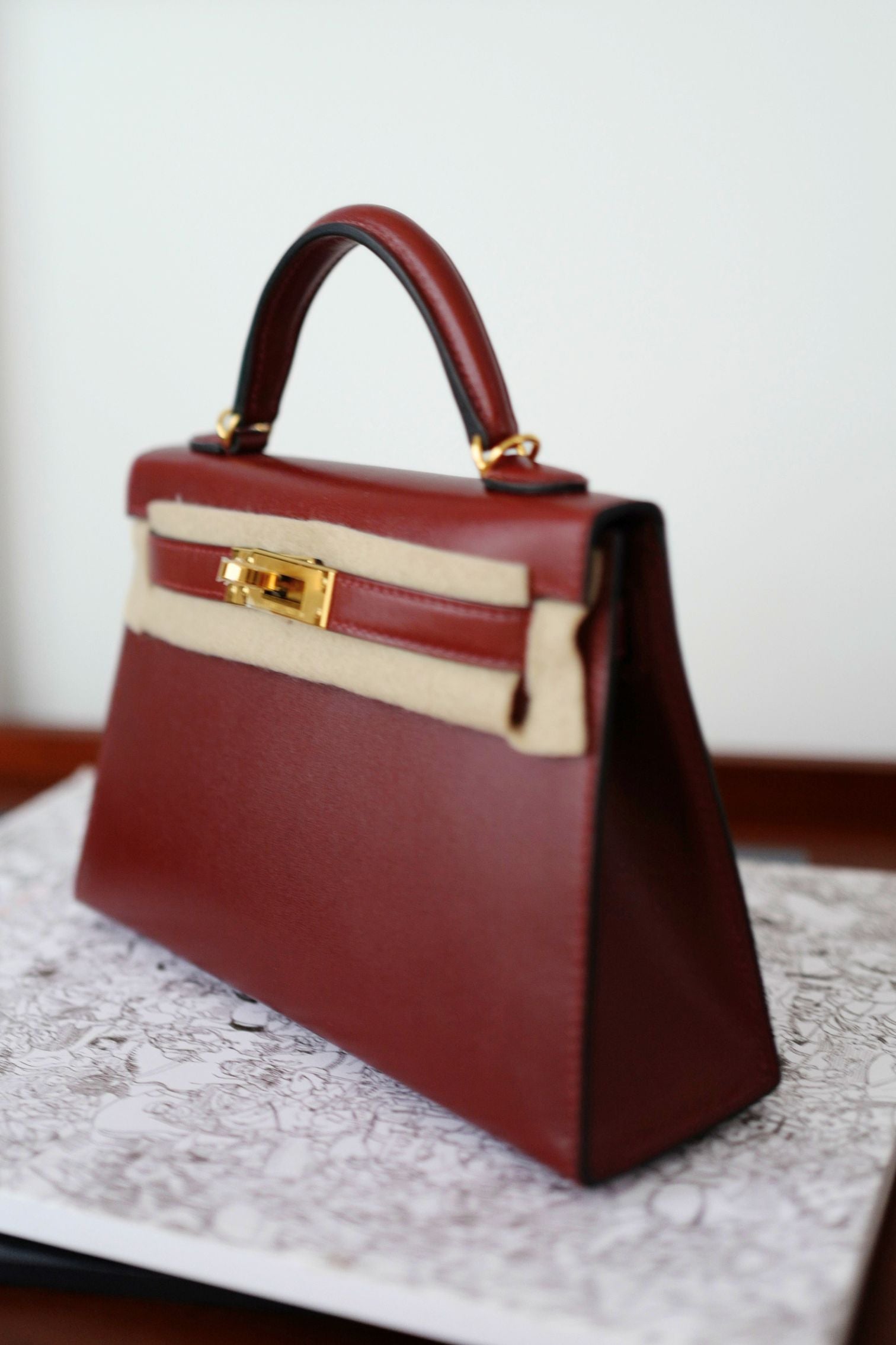 BNIB Hermès Mini Kelly 20 Rouge H Box Calf Leather Gold Hardware K Stamp 2025