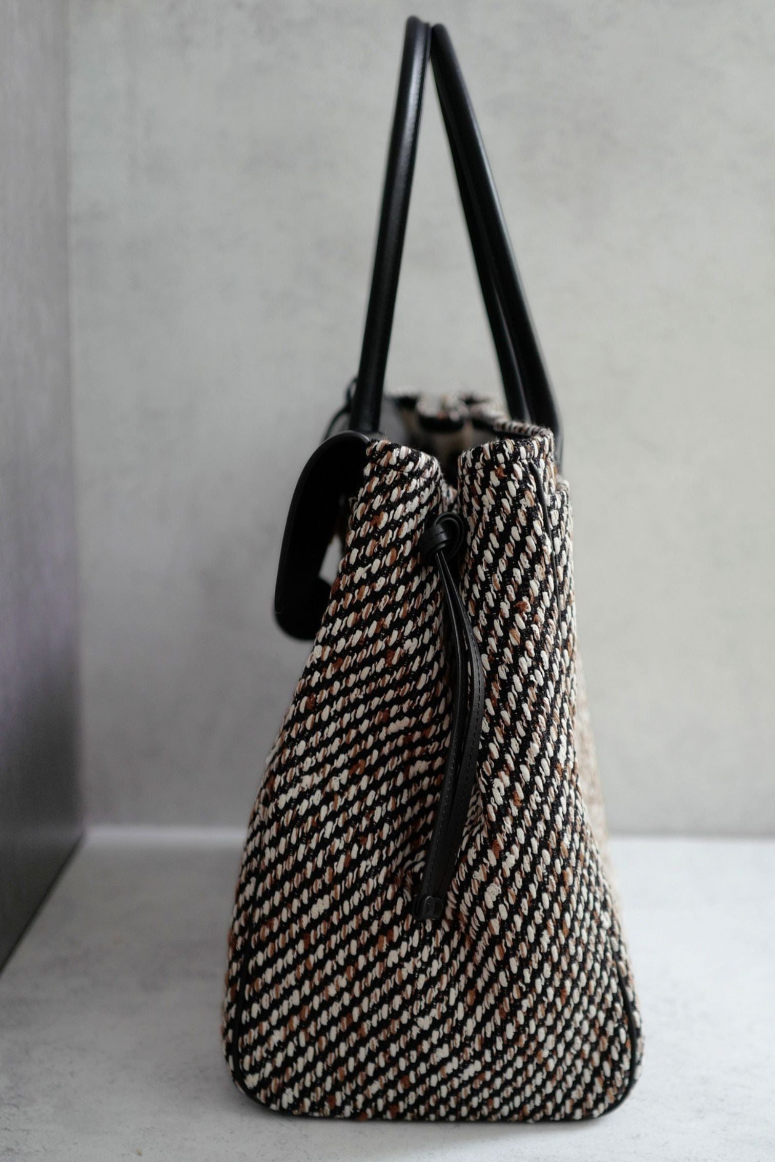 Chanel 26s Large Shopping Bag Black/Ecru Wool Gold Hardware "Matthieu Blazy's"
