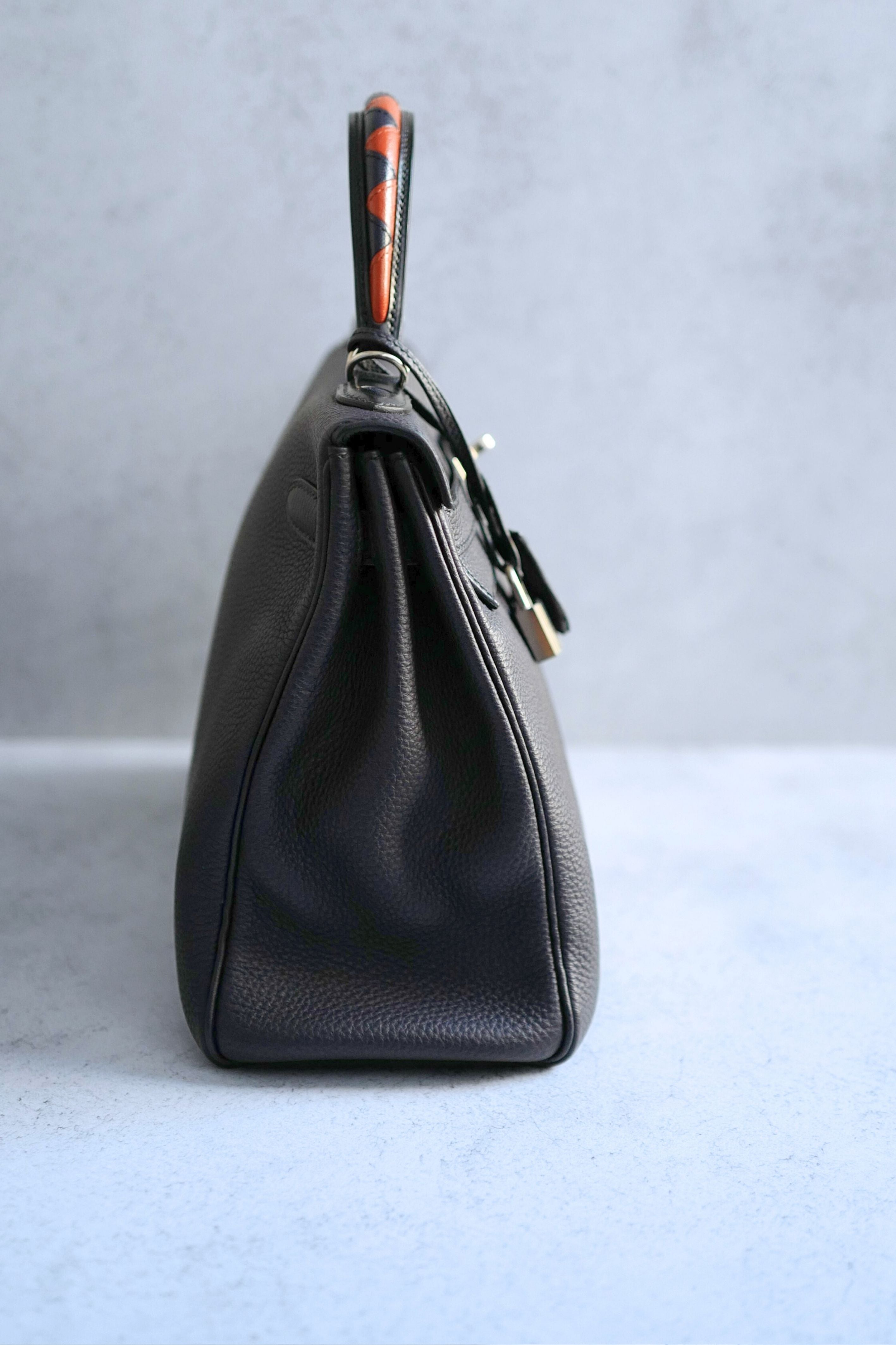 Hermes Kelly Au Galop 32 Bleu Indigo Togo with Palladium HW Limited Edition