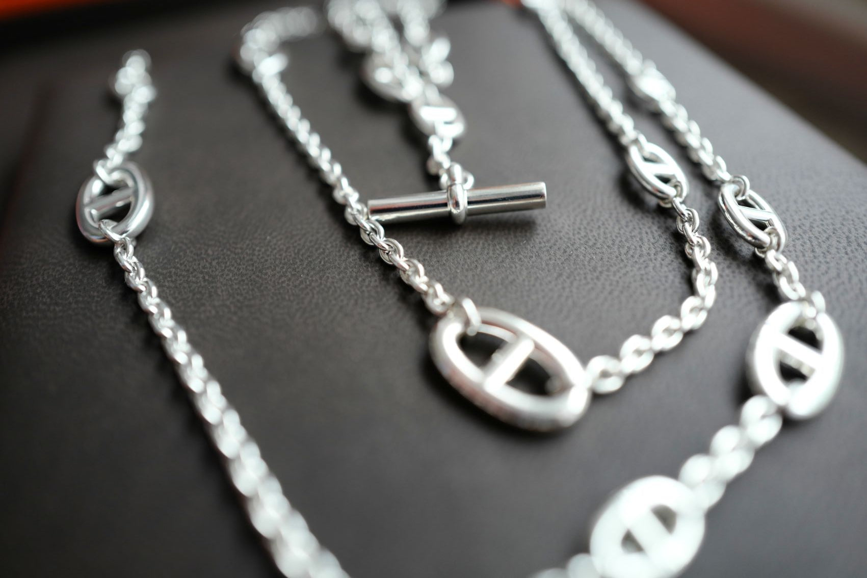 Hermès Farandole Long Necklace 160 Sterling Silver